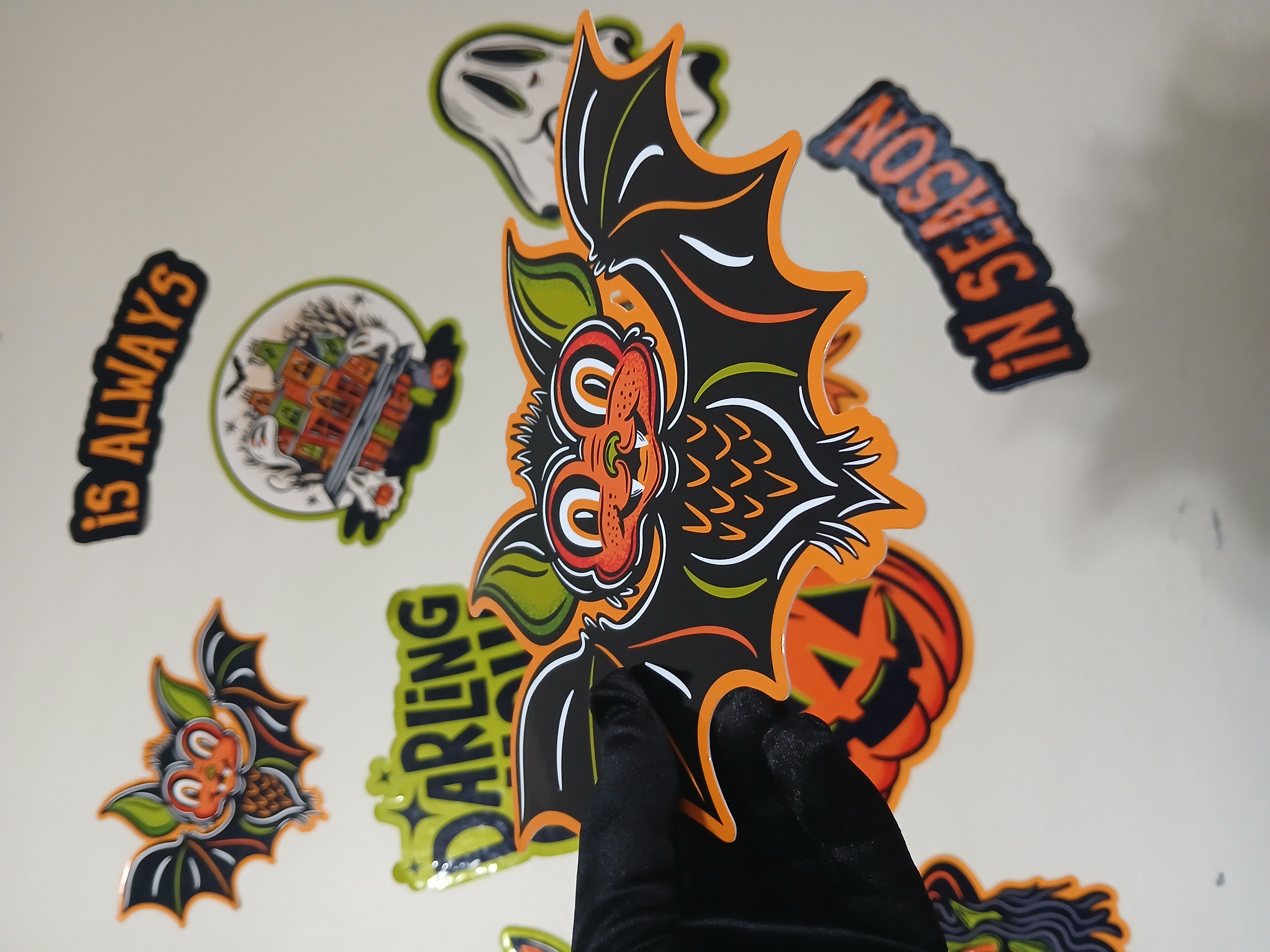 Spooky Season Cute Retro Style Bat Halloween Wall Decor Paper Die Cut