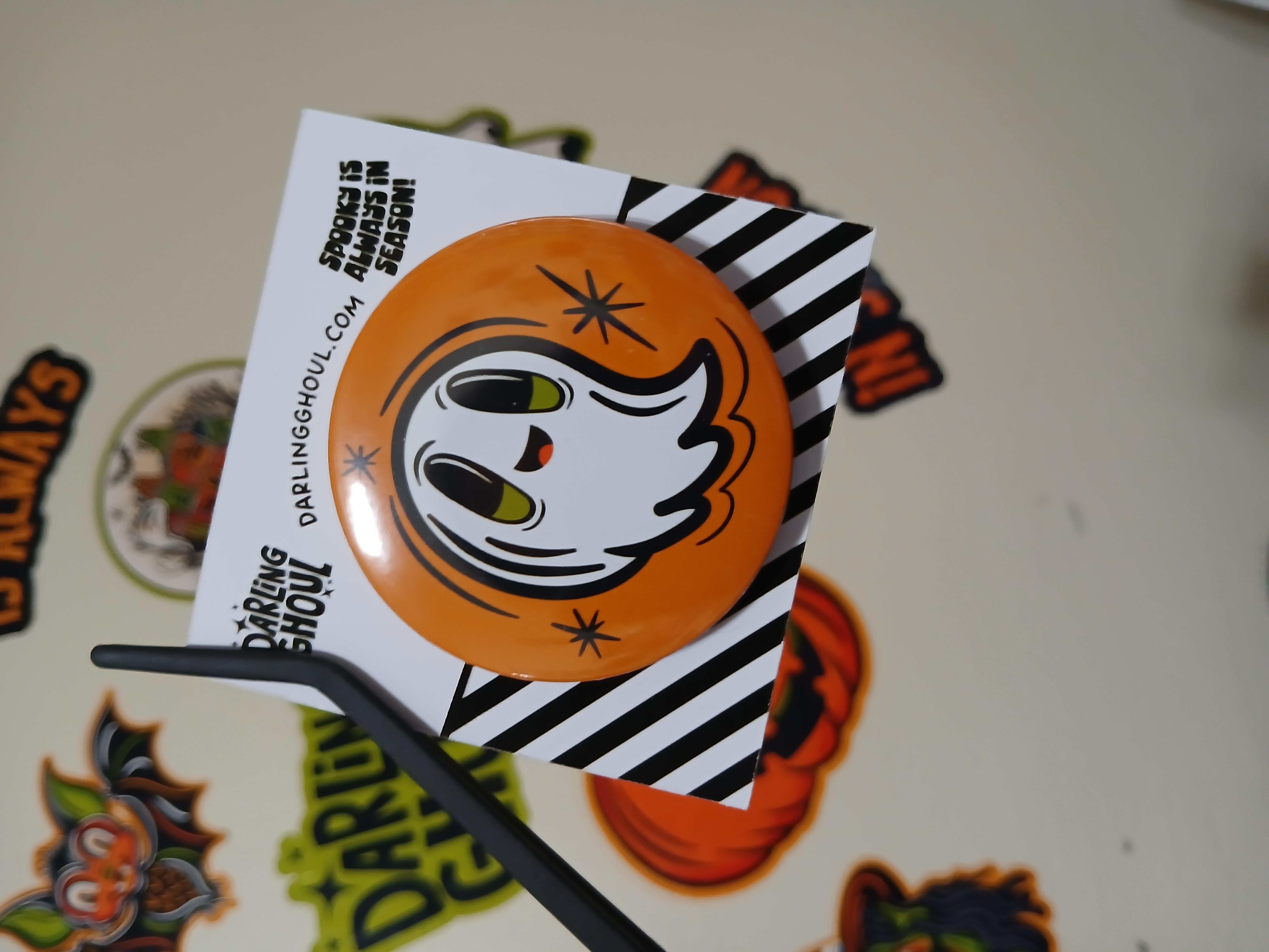 Spooky Season Cute Halloween Ghost Ghostie Pinback Button Badge