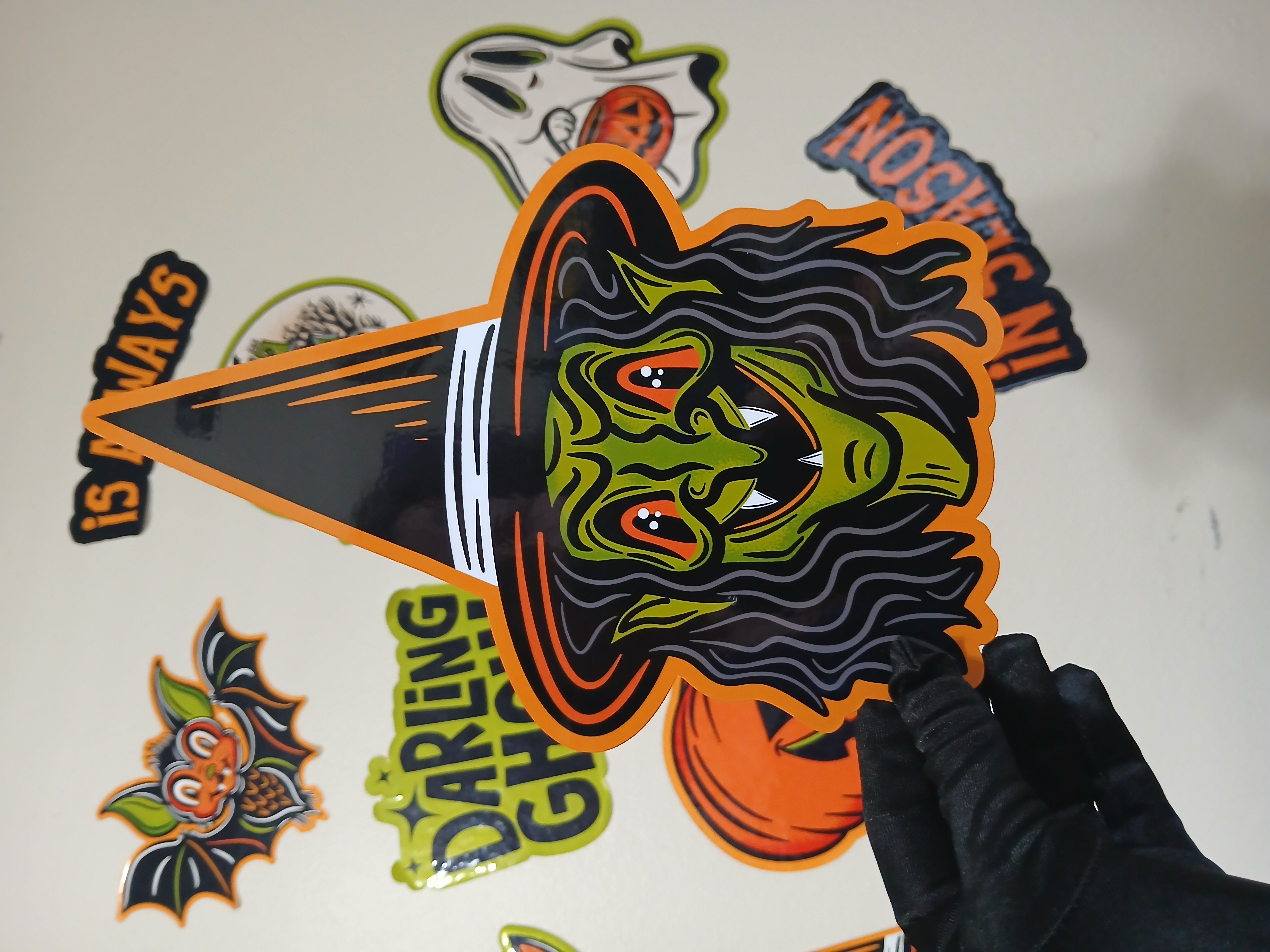 Spooky Season Retro Style Crone Witch Halloween Wall Decor Paper Die Cut