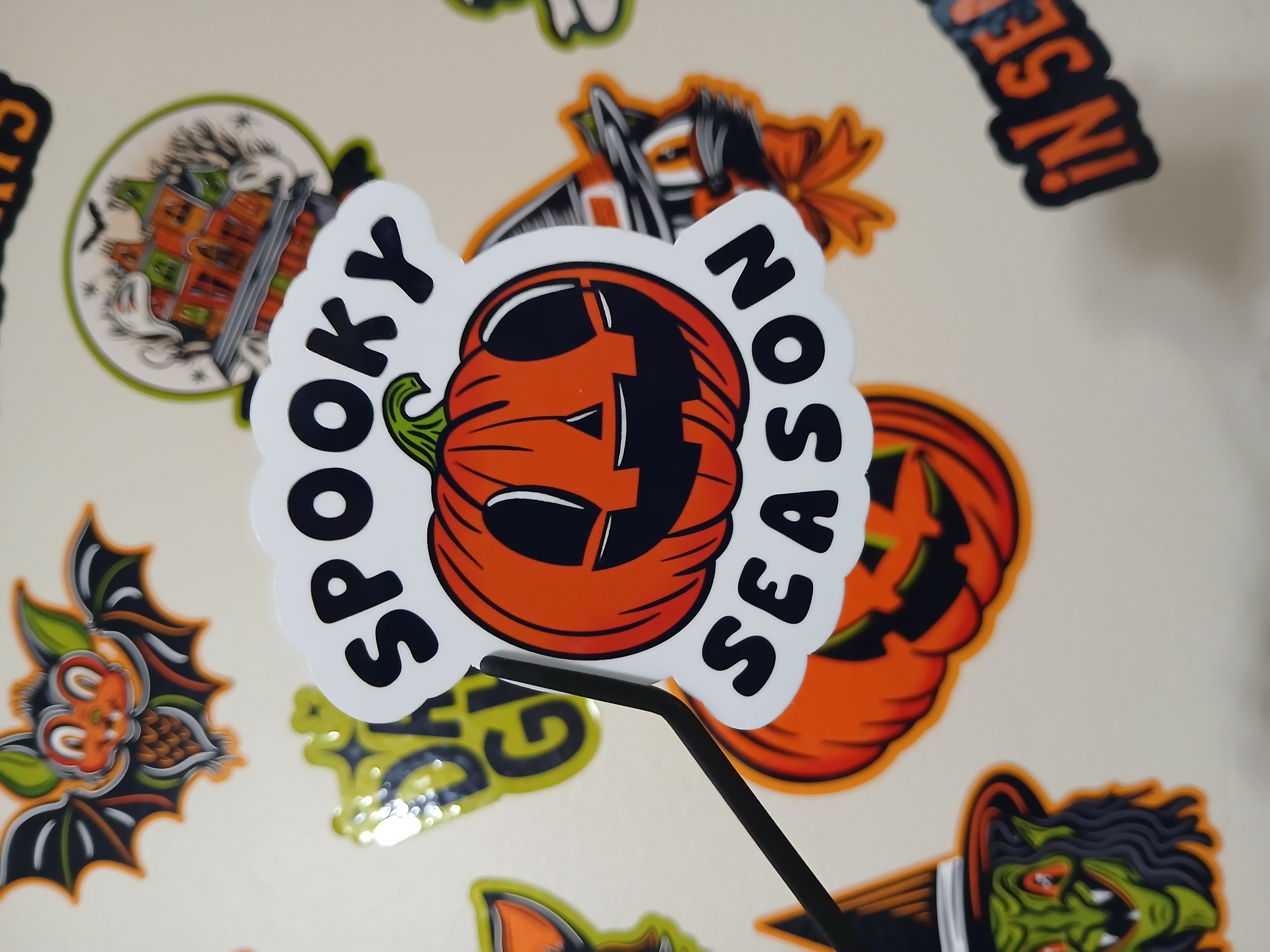 Spooky Season Cute Halloween Jack-o-Lantern Vinyl Decal Sticker