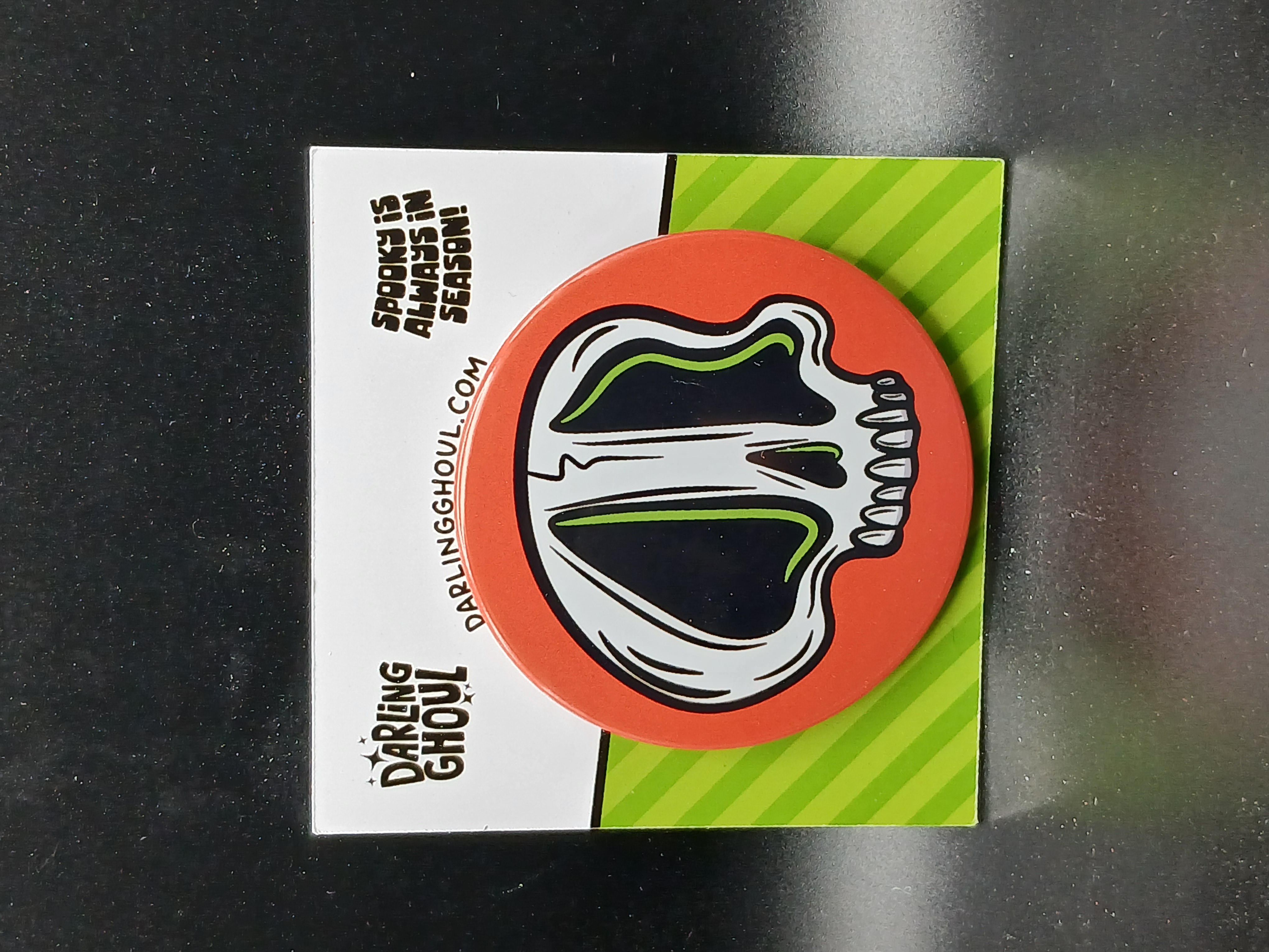 Spooky Season Cute Halloween Skull Pinback Button Badge