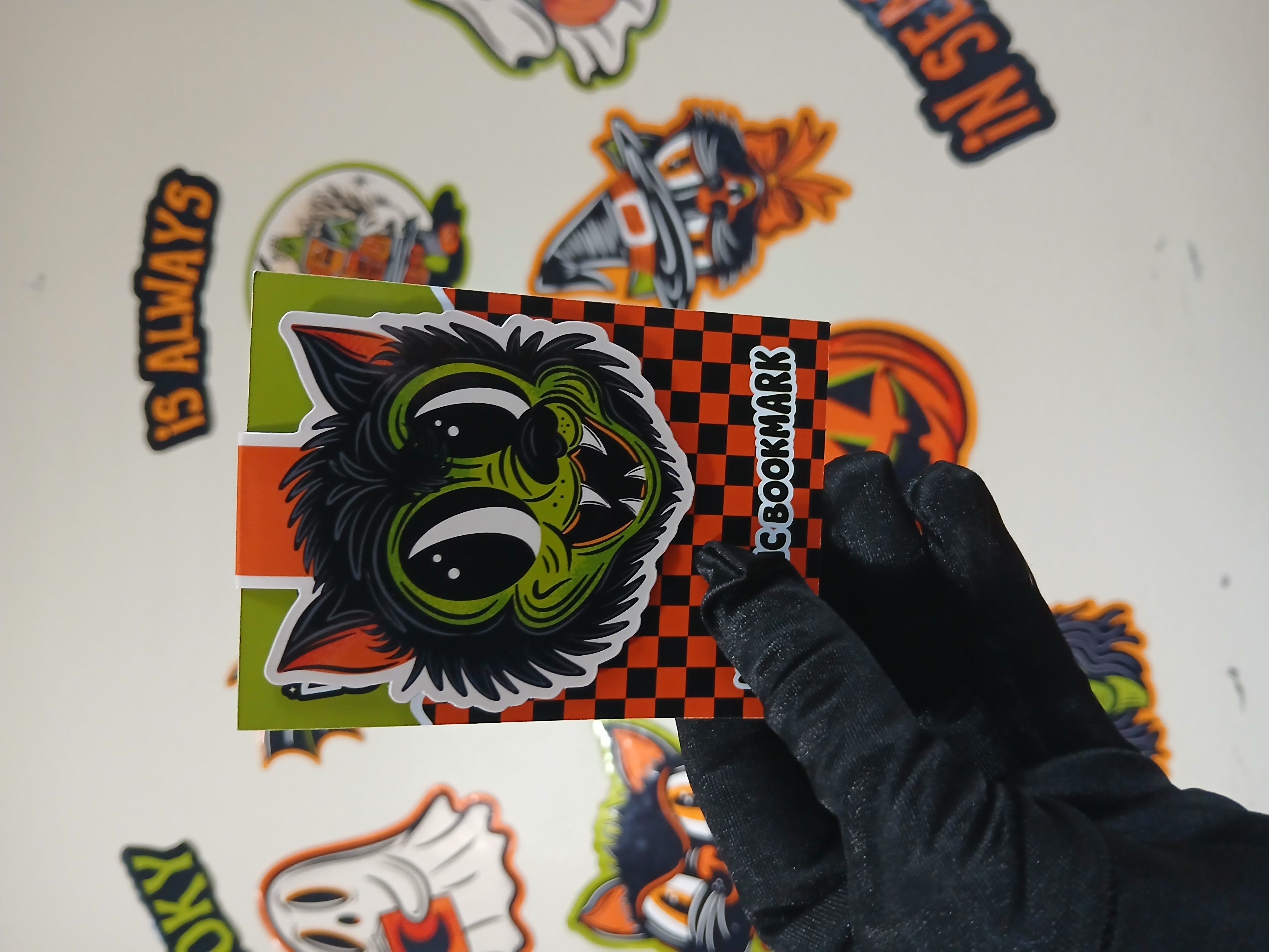Spooky Season Cute Werewolf Head Bookish Halloween Magnetic Bookmark
