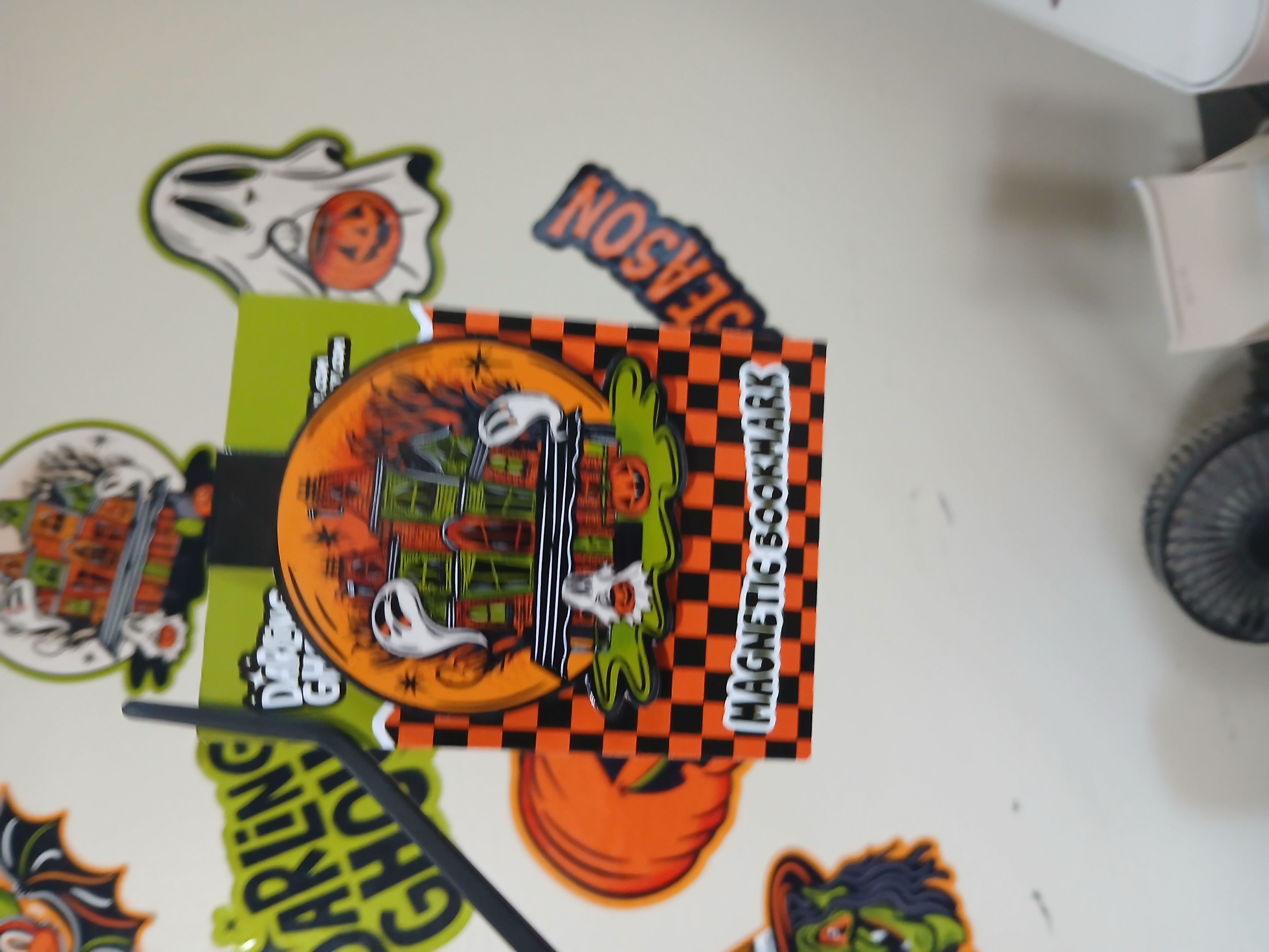 Spooky Season Haunted House Bookish Halloween Magnetic Bookmark