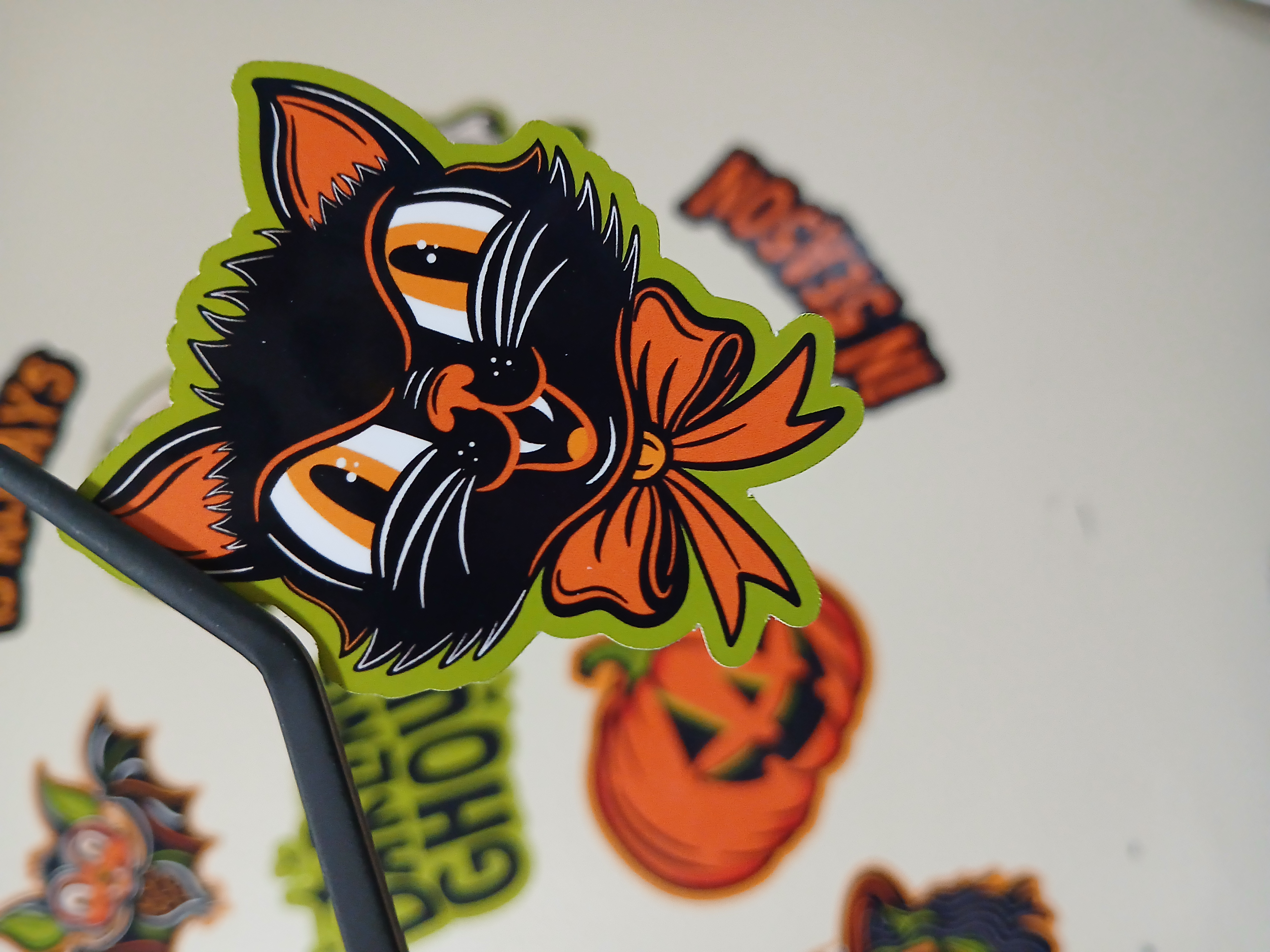 Spooky Season Cute Halloween Black Cat Vinyl Decal Sticker