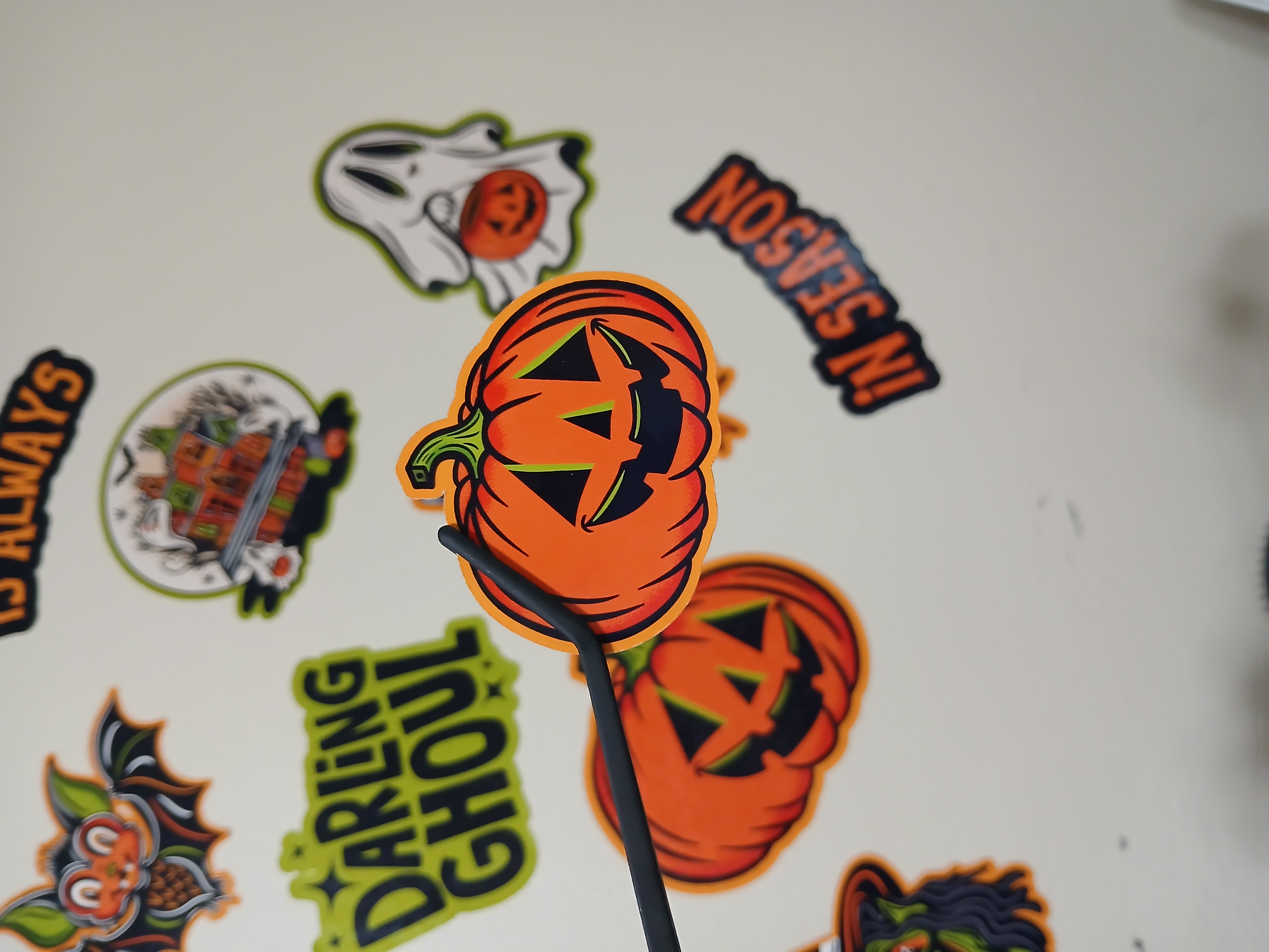 Spooky Season Cute Halloween Jack-o-Lantern Pumpkin Vinyl Decal Sticker