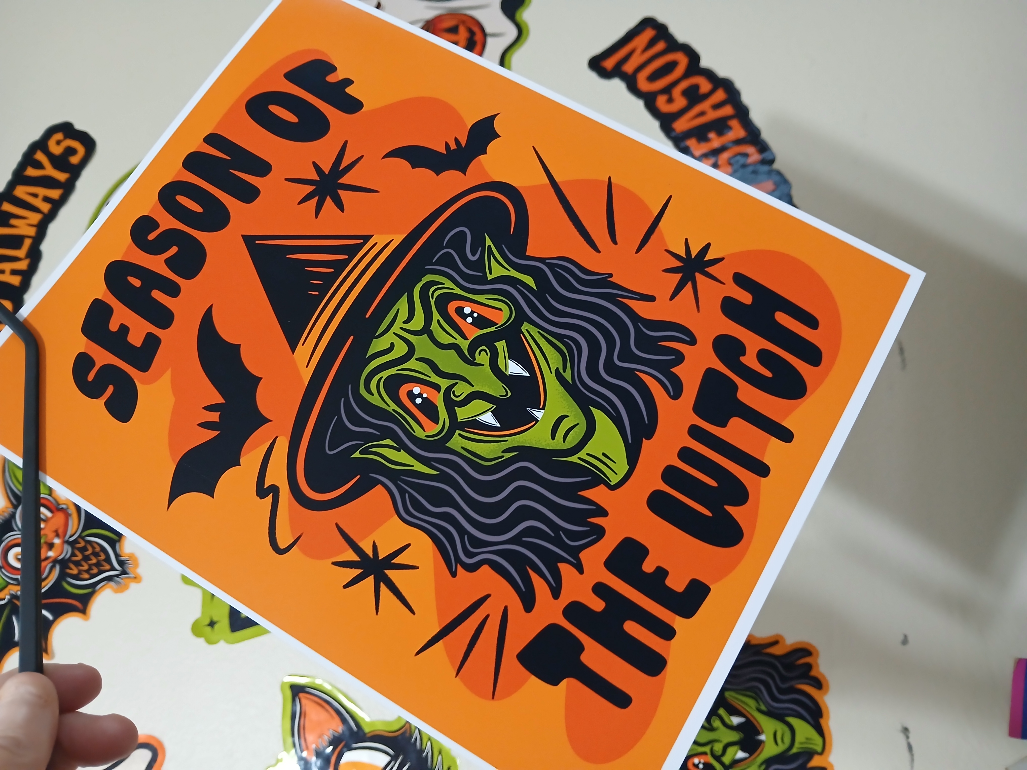Spooky Season of the Witch Halloween Wall Decor Art Print