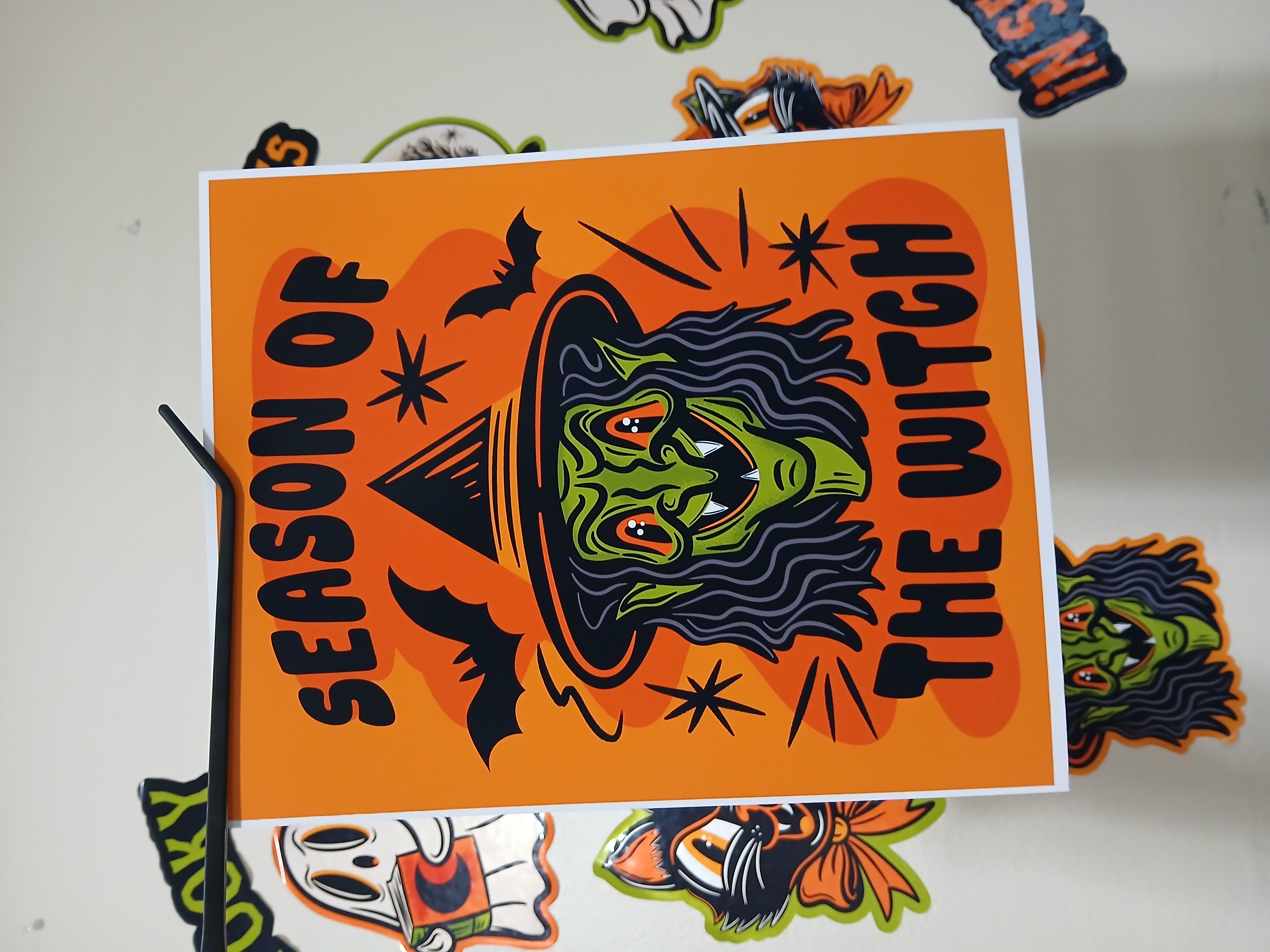 Spooky Season of the Witch Halloween Wall Decor Art Print