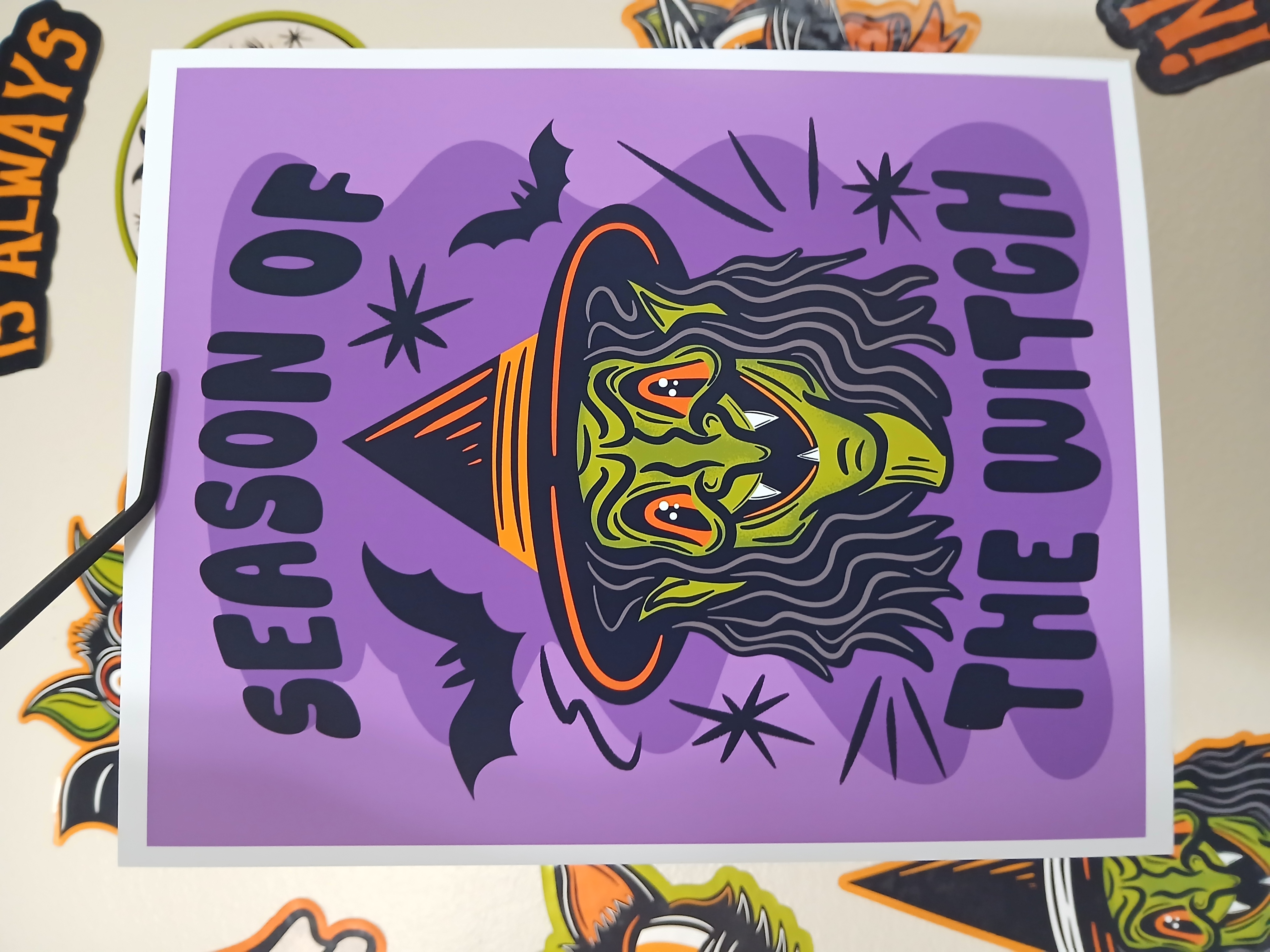 Spooky Season of the Witch Halloween Wall Decor Art Print