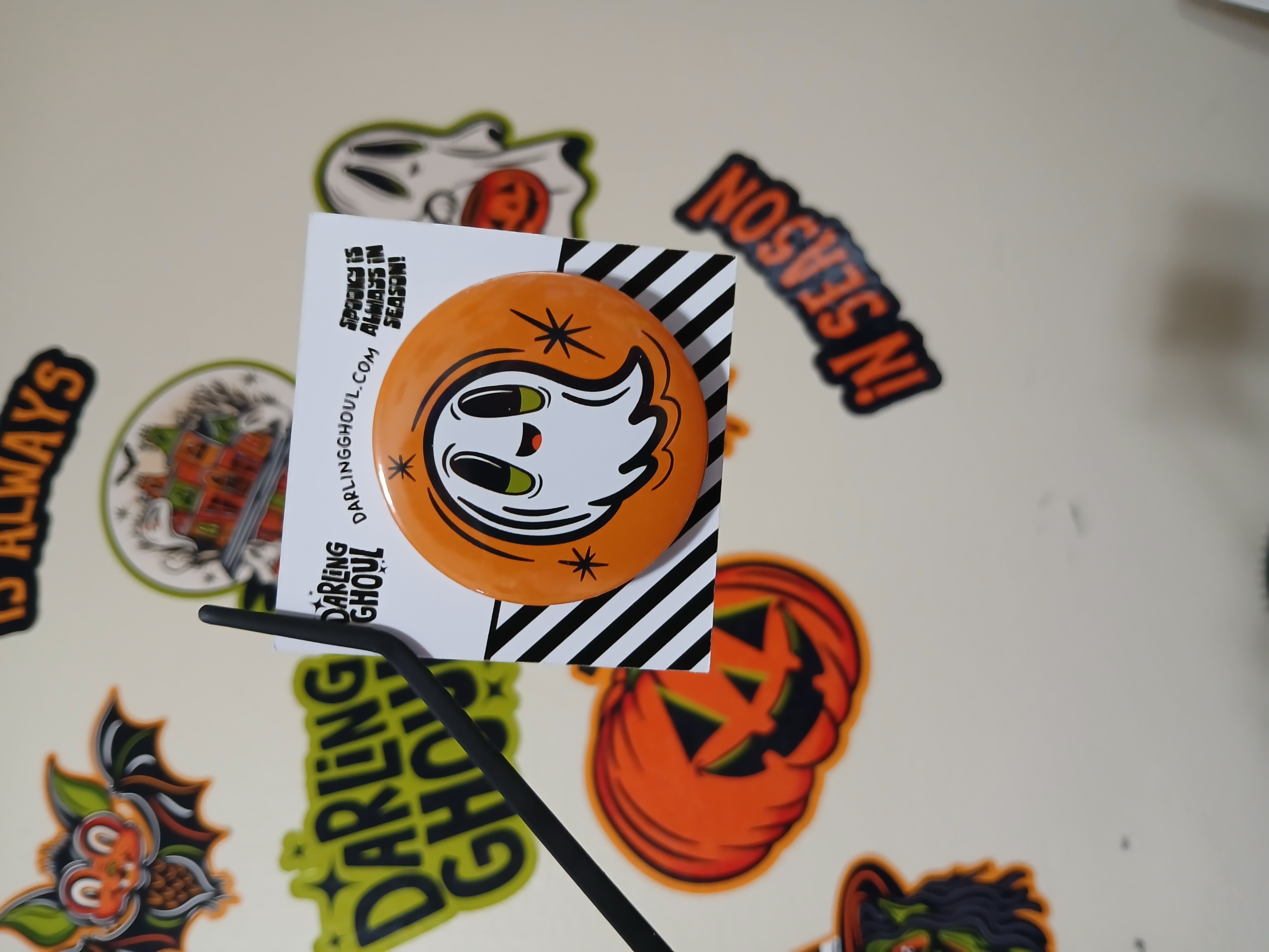 Spooky Season Cute Halloween Ghost Ghostie Pinback Button Badge
