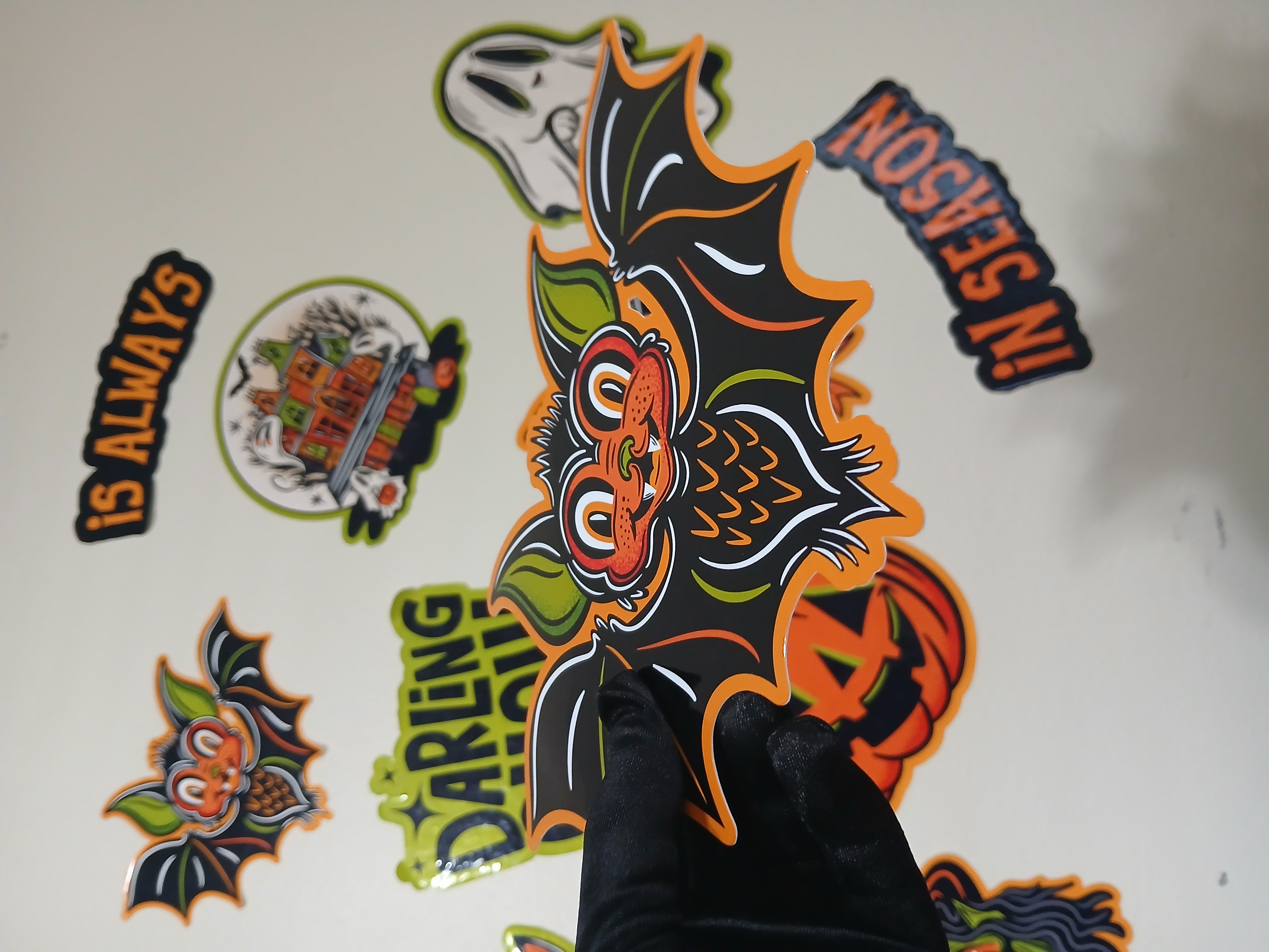 Spooky Season Cute Retro Style Bat Halloween Wall Decor Paper Die Cut