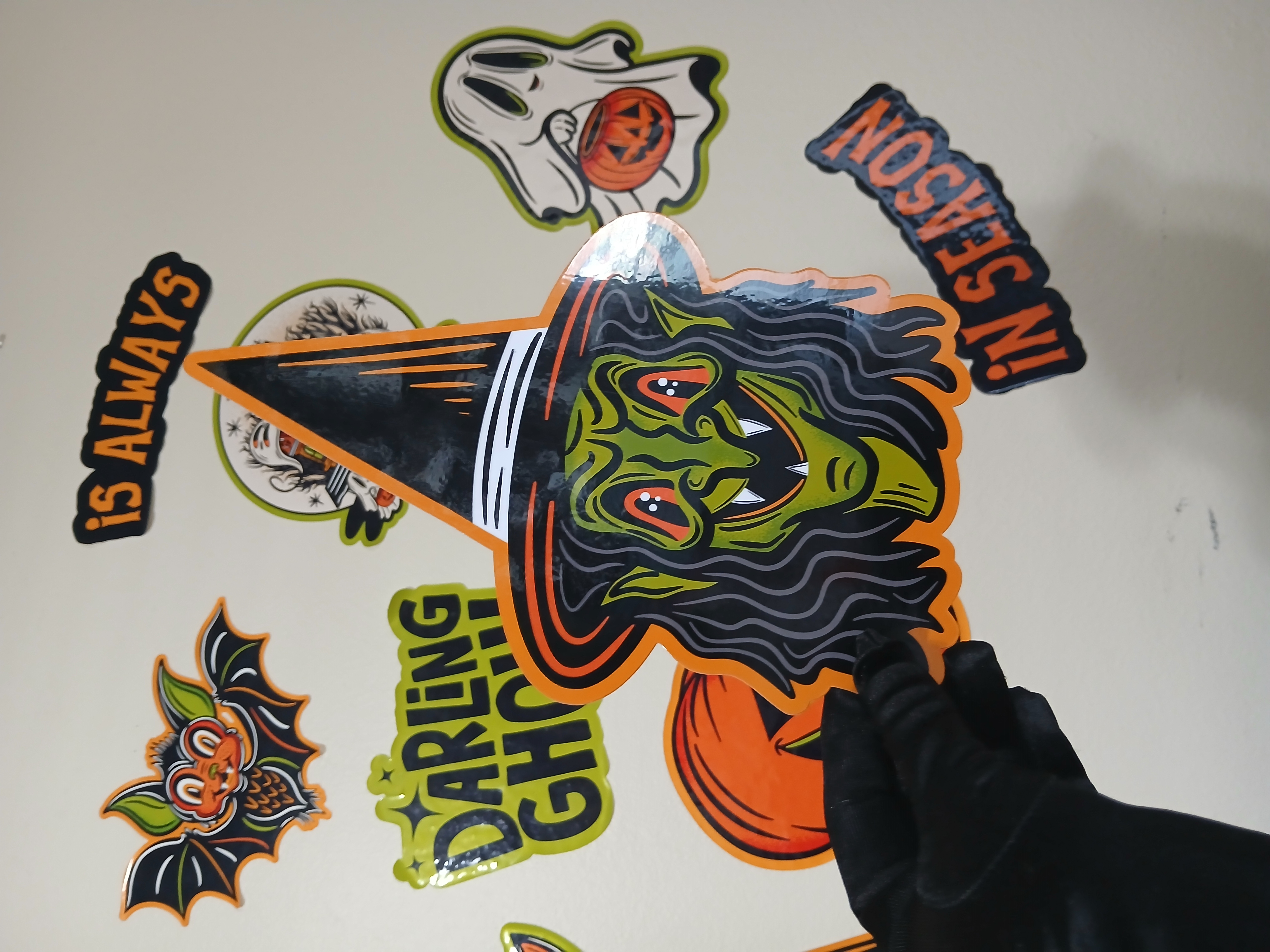 Spooky Season Retro Style Crone Witch Halloween Wall Decor Paper Die Cut
