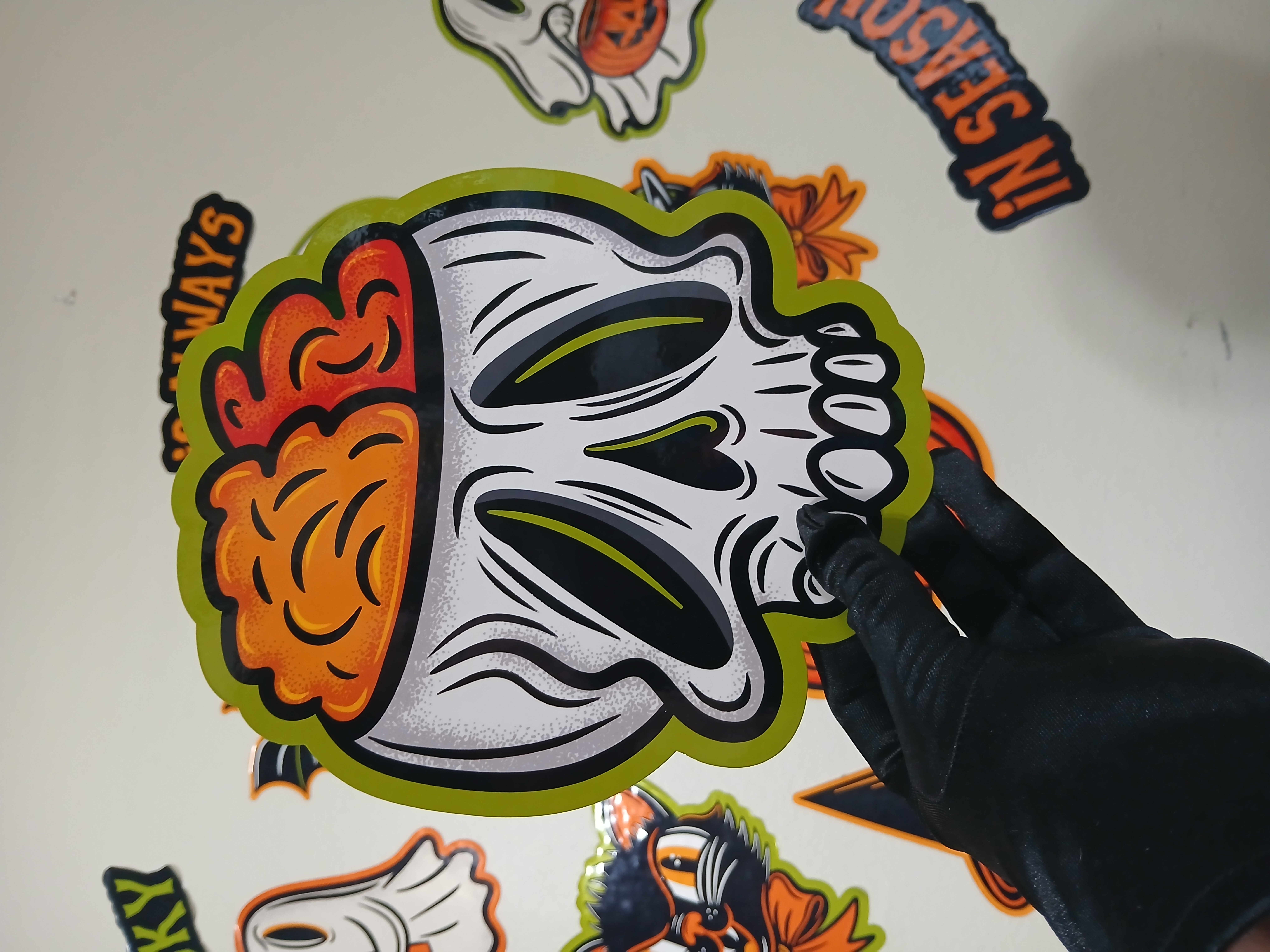Spooky Season Brain Skull Halloween Wall Decor Paper Die Cut