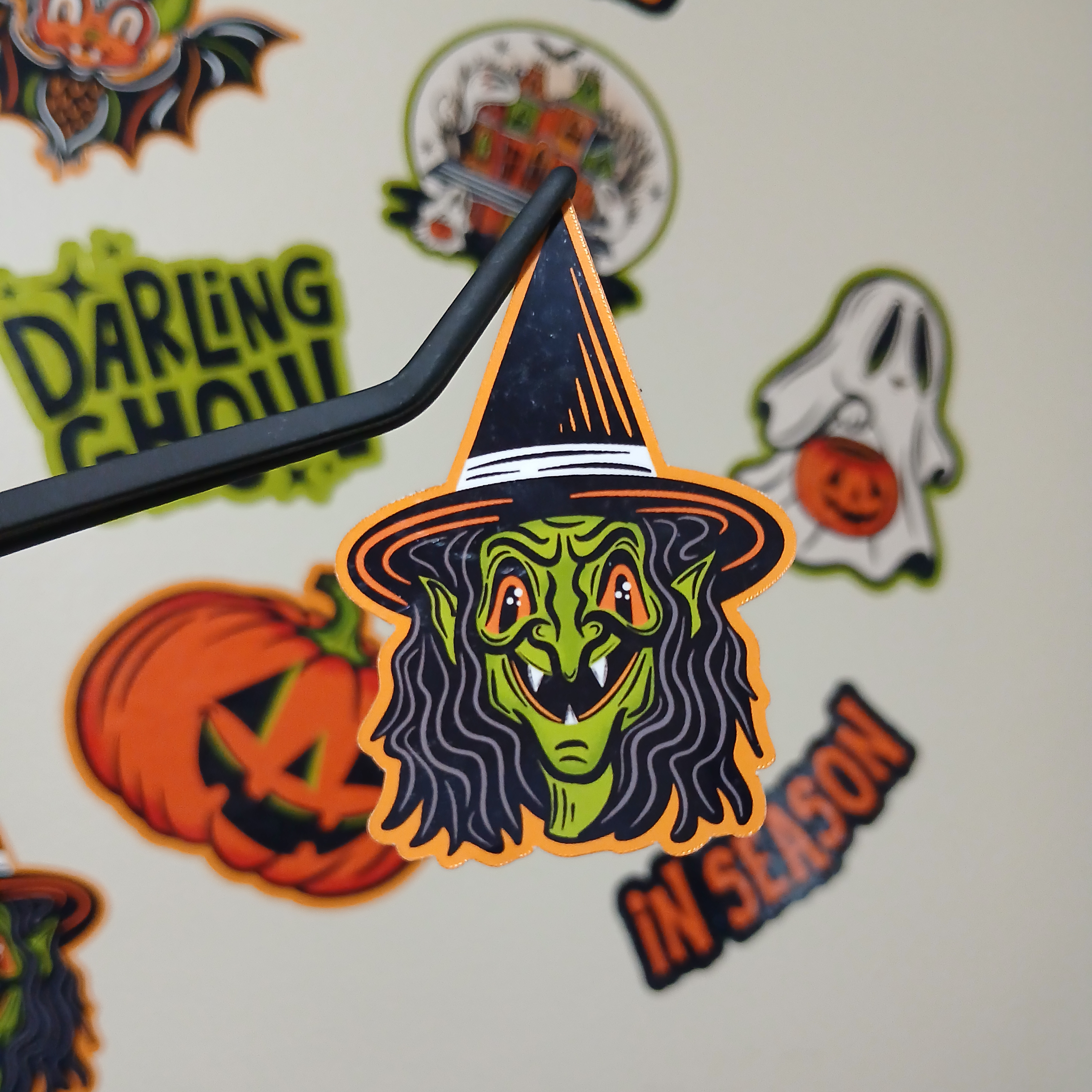 Spooky Season Cute Halloween Crone Witch Vinyl Decal Sticker