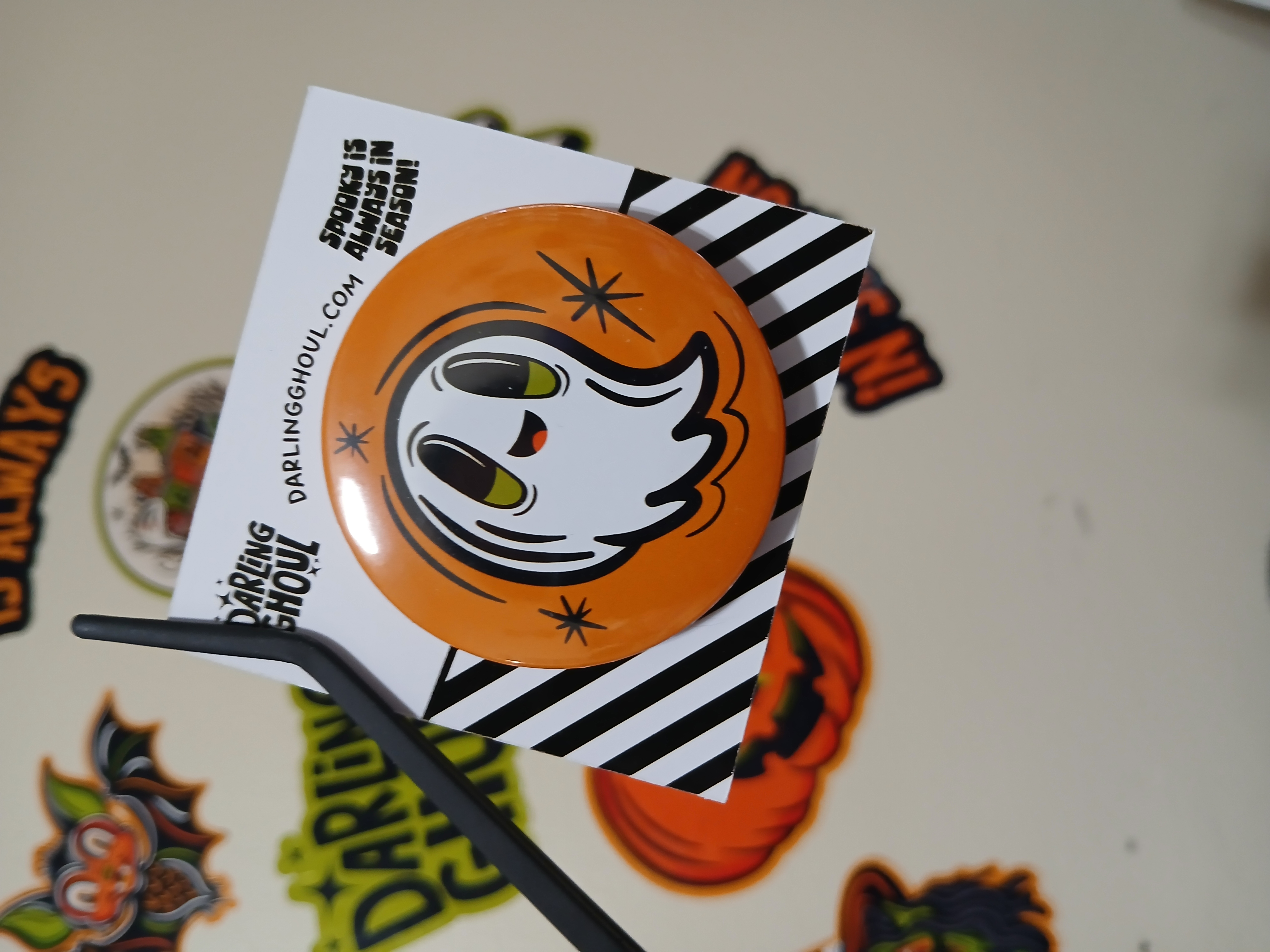 Spooky Season Cute Halloween Ghost Ghostie Pinback Button Badge
