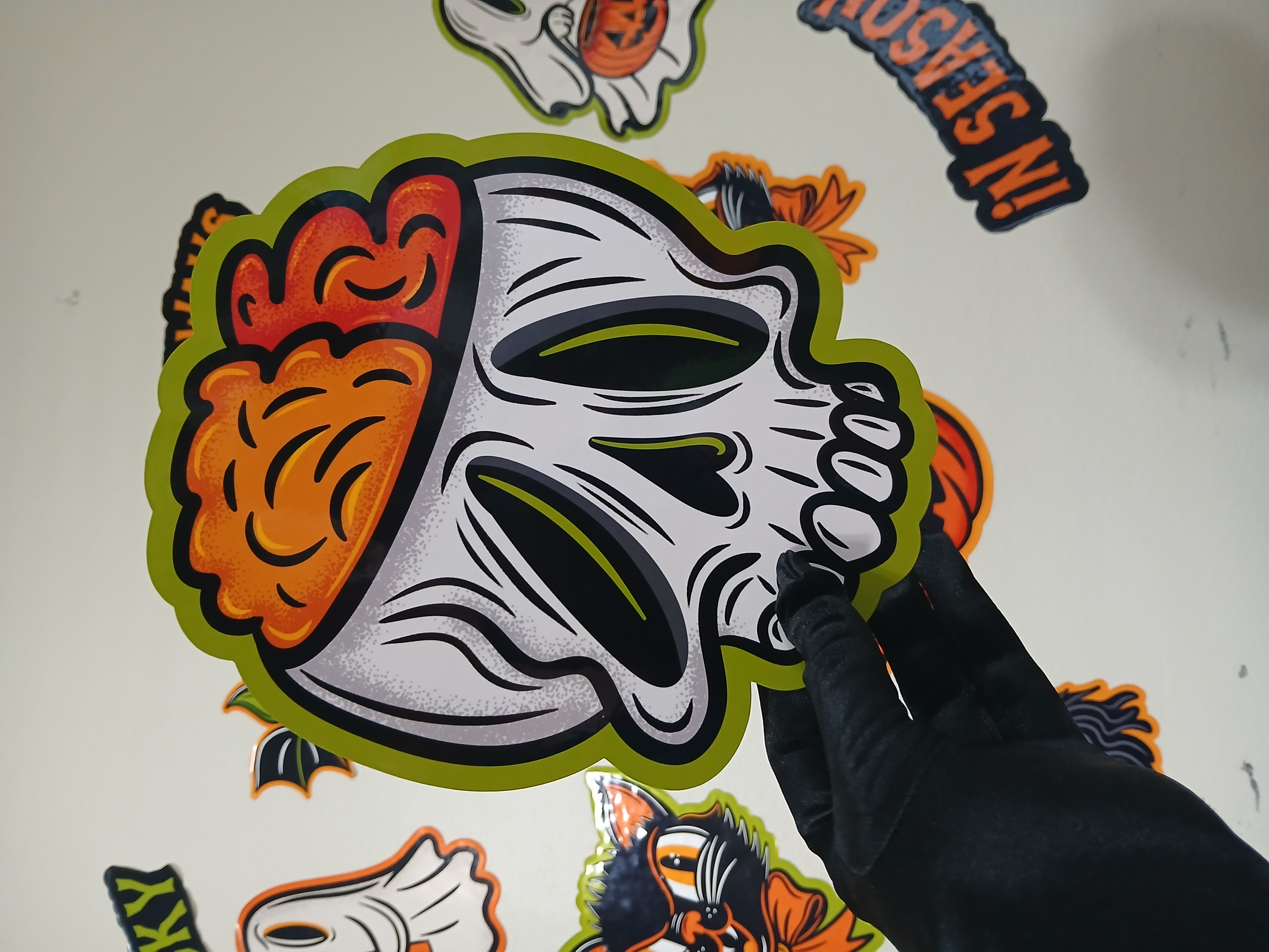 Spooky Season Brain Skull Halloween Wall Decor Paper Die Cut