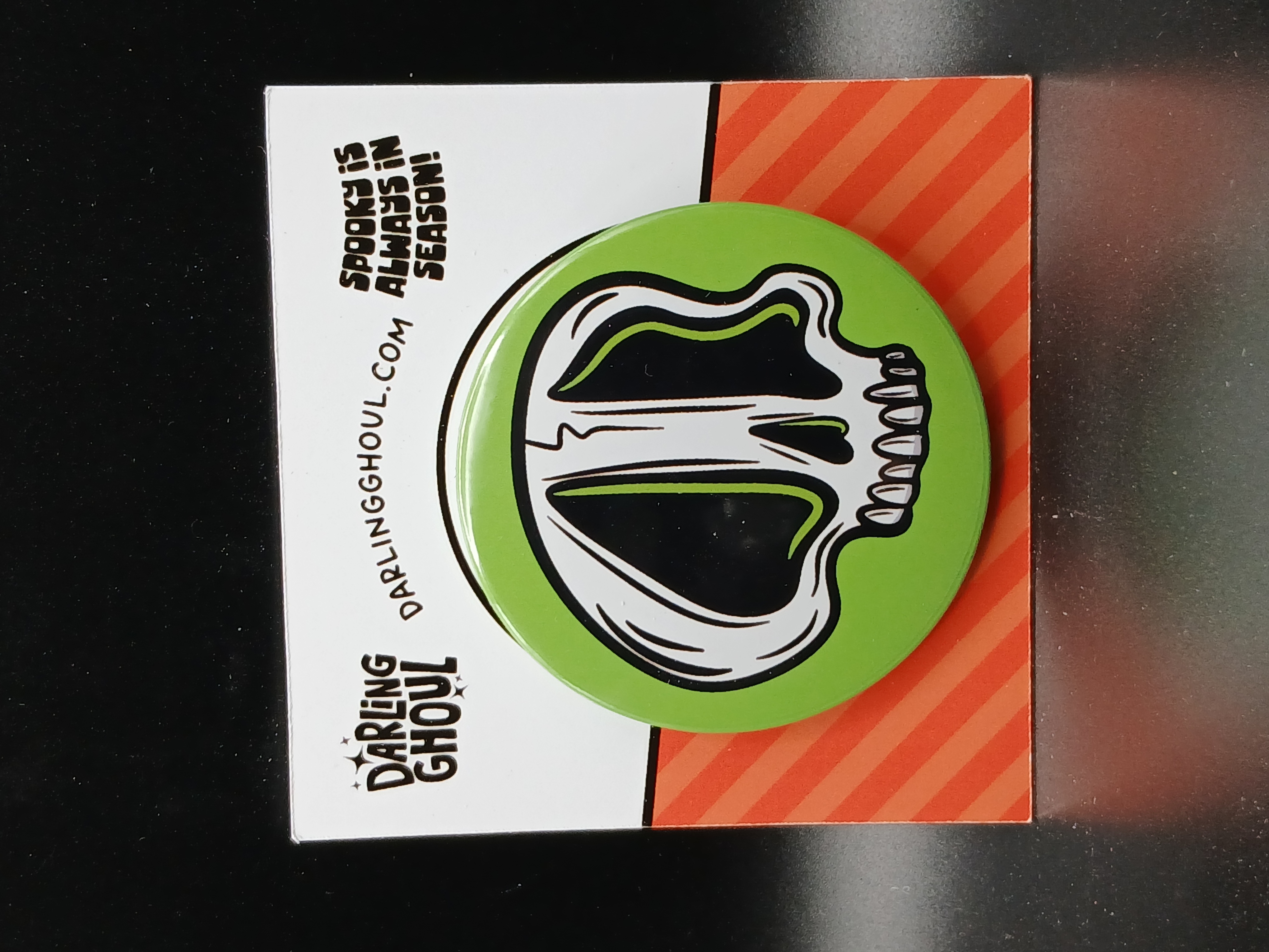 Spooky Season Cute Halloween Skull Pinback Button Badge
