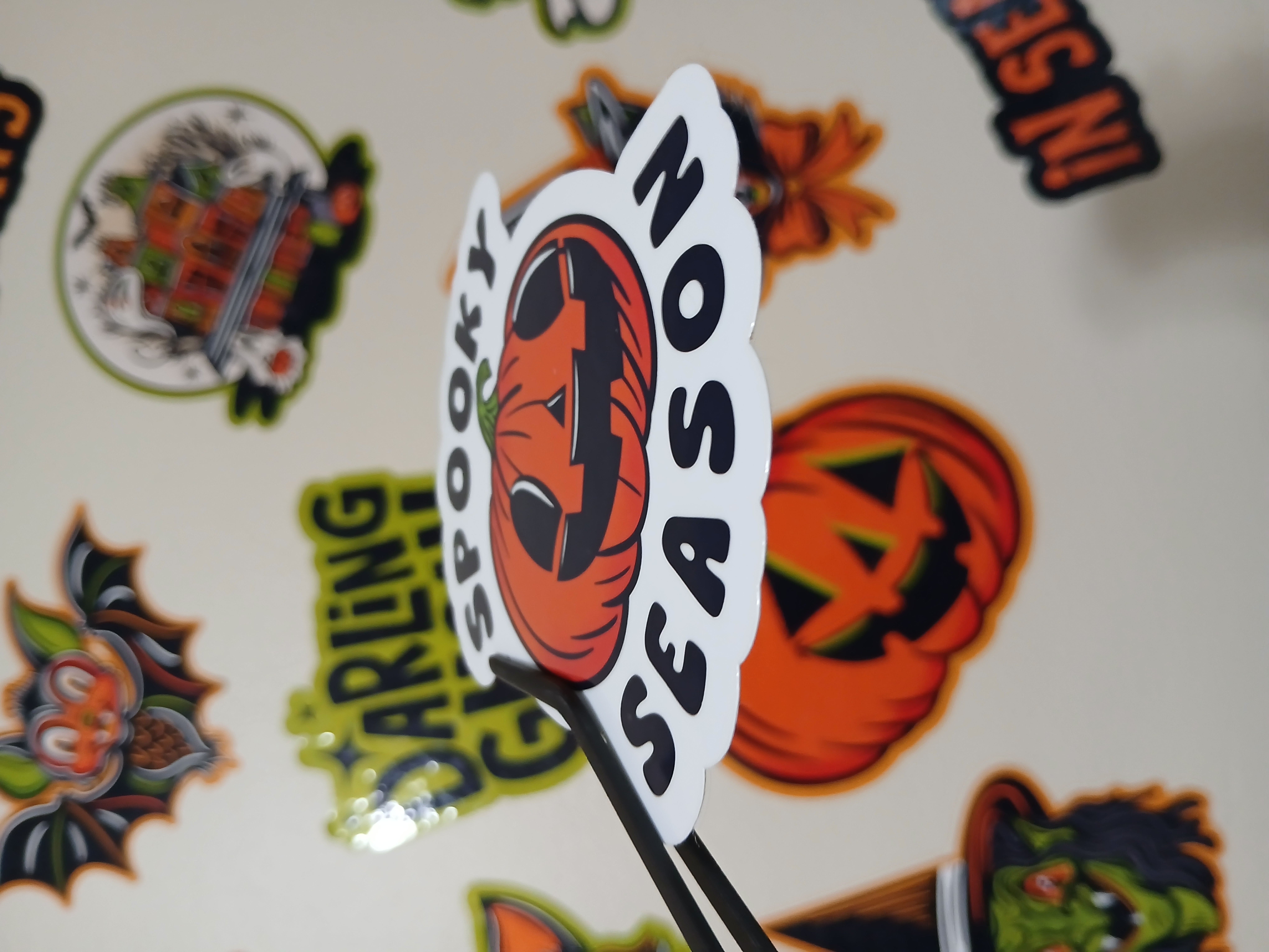 Spooky Season Cute Halloween Jack-o-Lantern Vinyl Decal Sticker