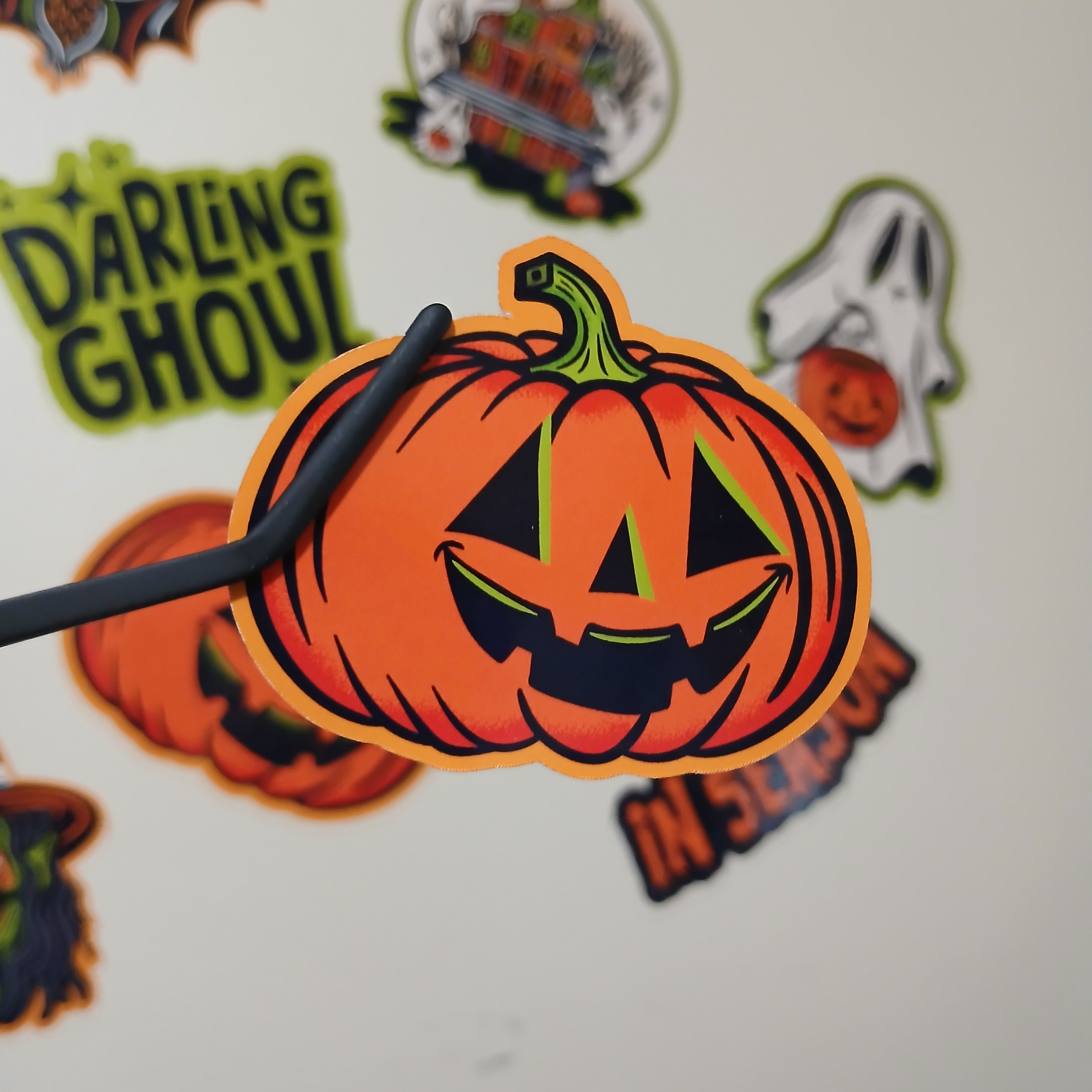 Spooky Season Cute Halloween Jack-o-Lantern Pumpkin Vinyl Decal Sticker