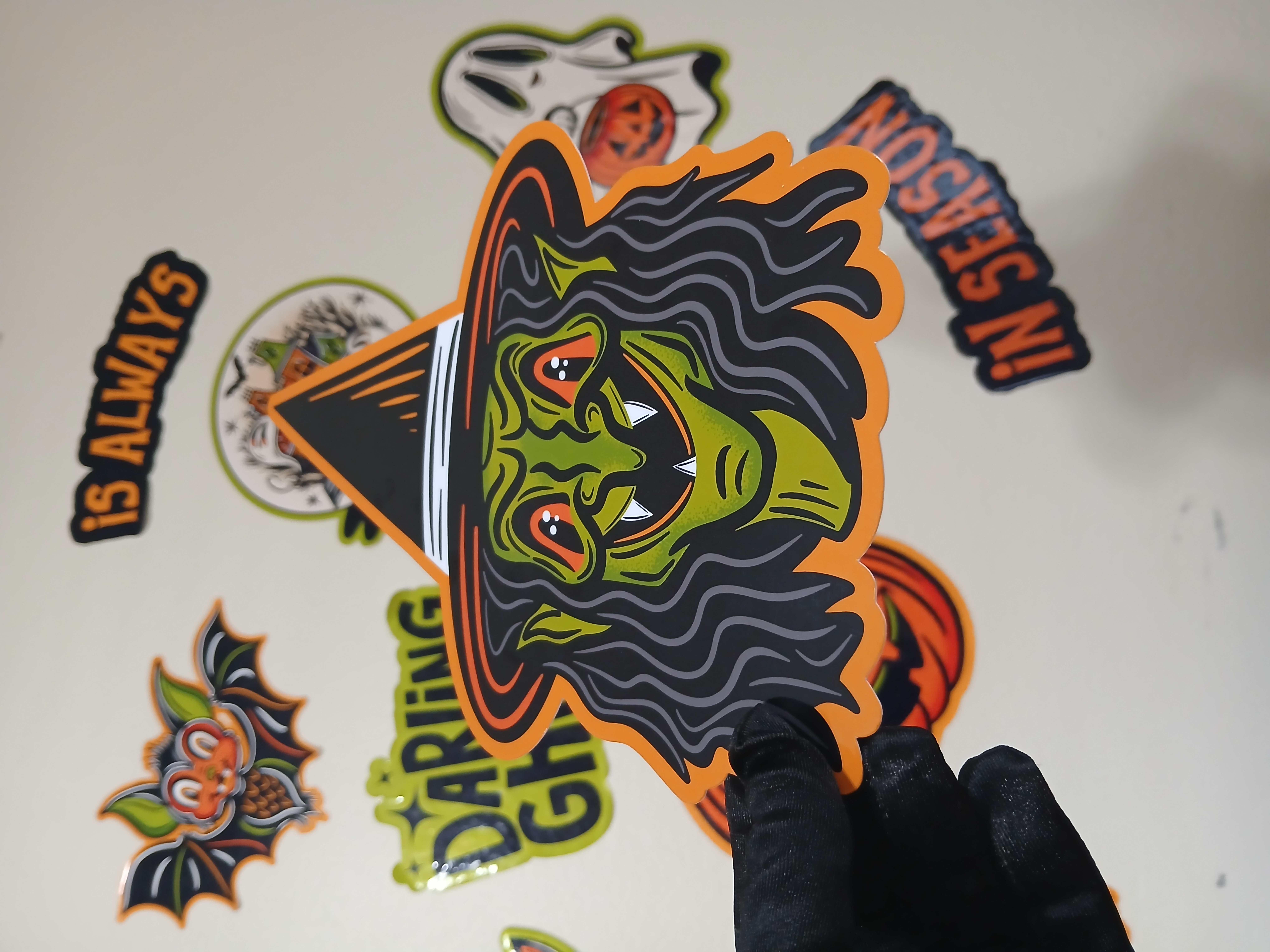 Spooky Season Retro Style Crone Witch Halloween Wall Decor Paper Die Cut