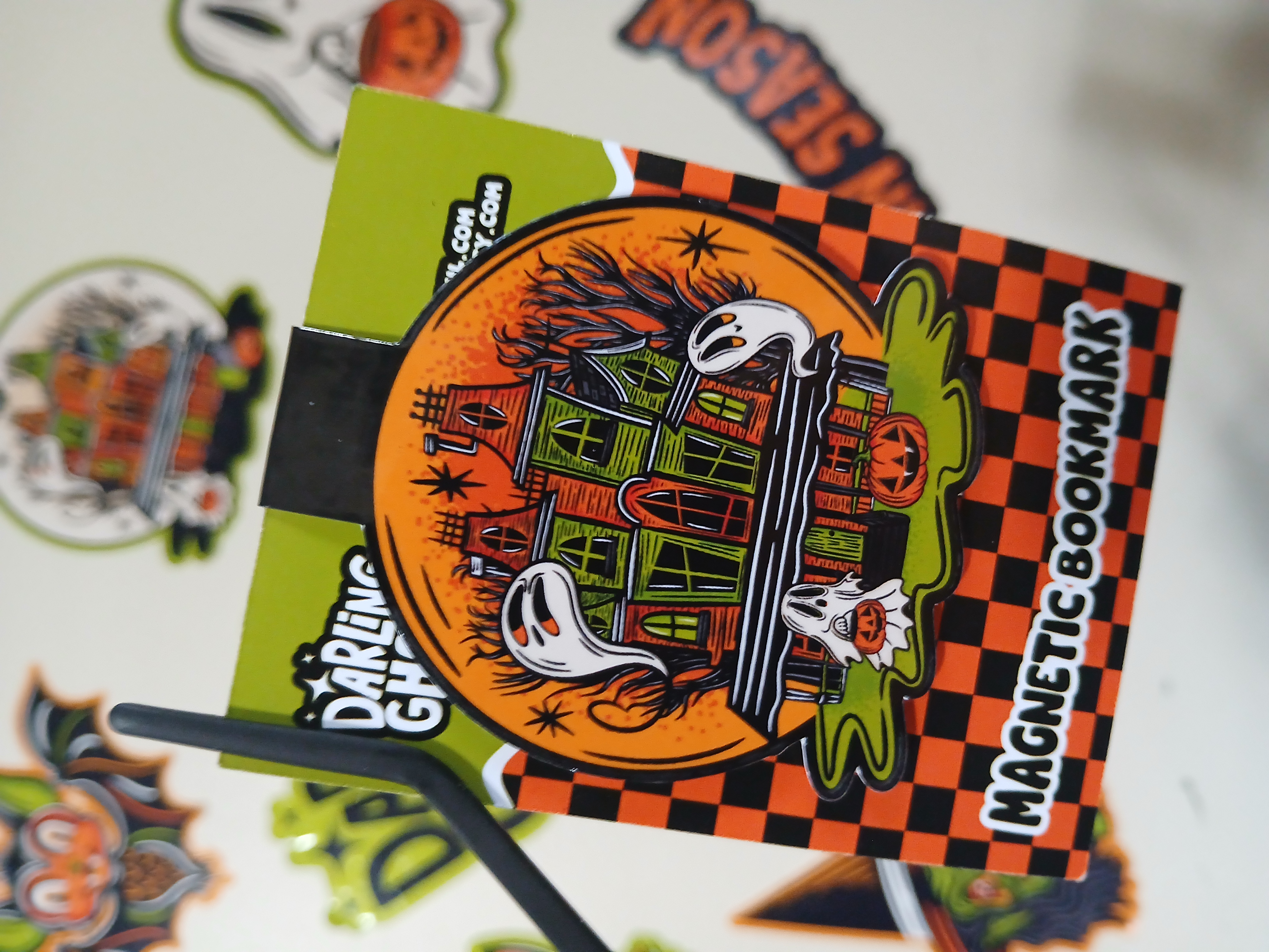 Spooky Season Haunted House Bookish Halloween Magnetic Bookmark