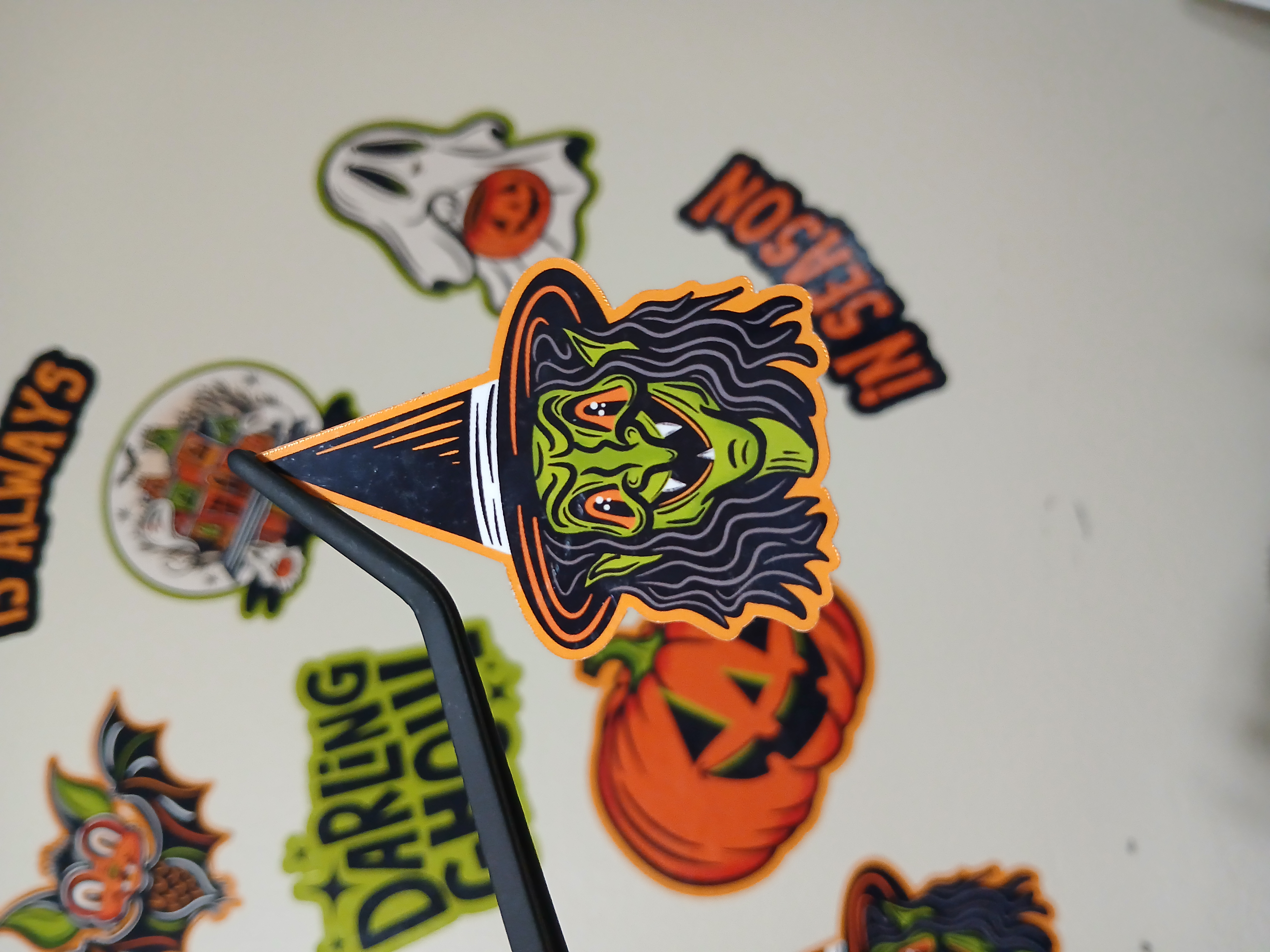 Spooky Season Cute Halloween Crone Witch Vinyl Decal Sticker