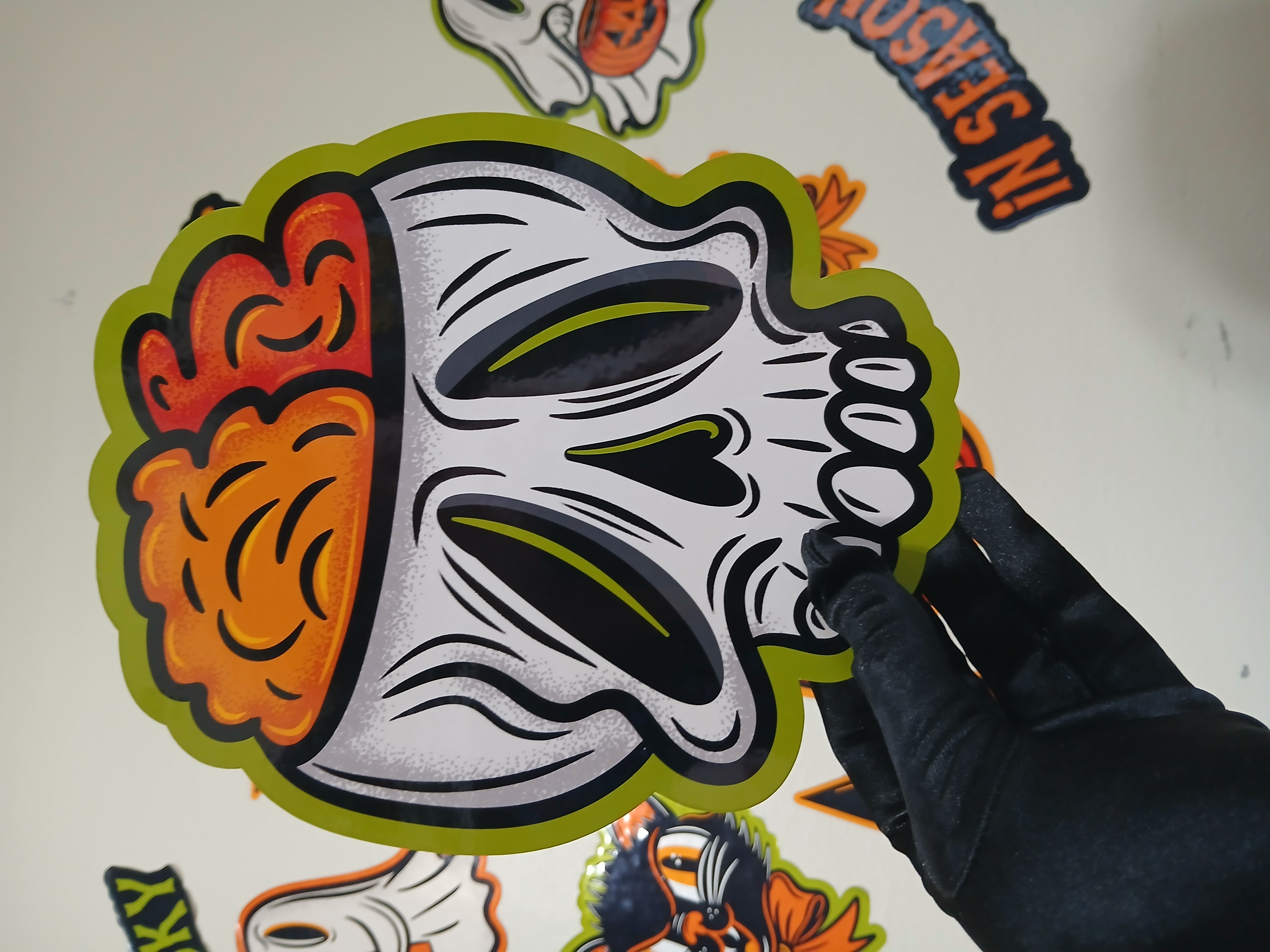 Spooky Season Brain Skull Halloween Wall Decor Paper Die Cut