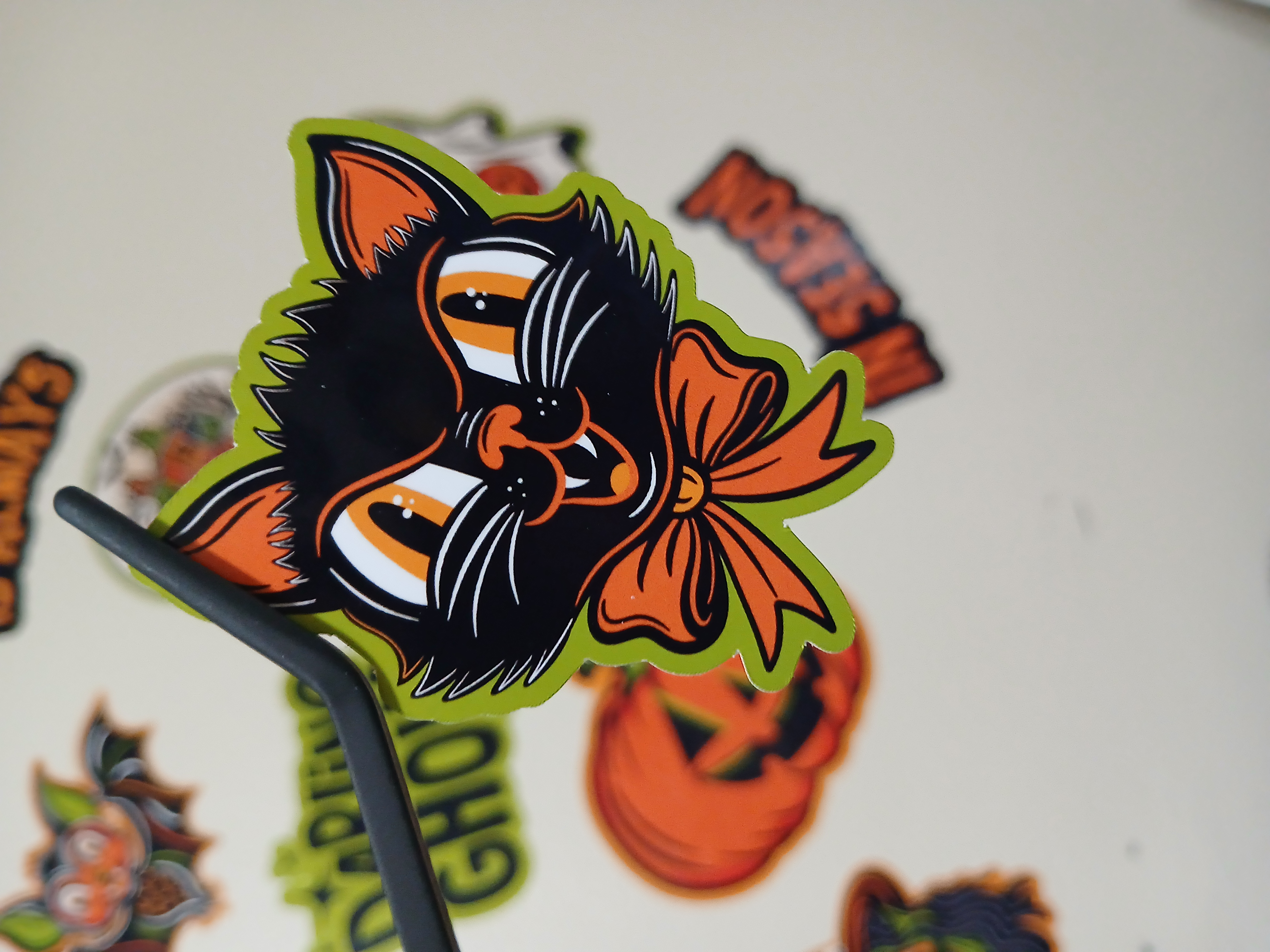 Spooky Season Cute Halloween Black Cat Vinyl Decal Sticker