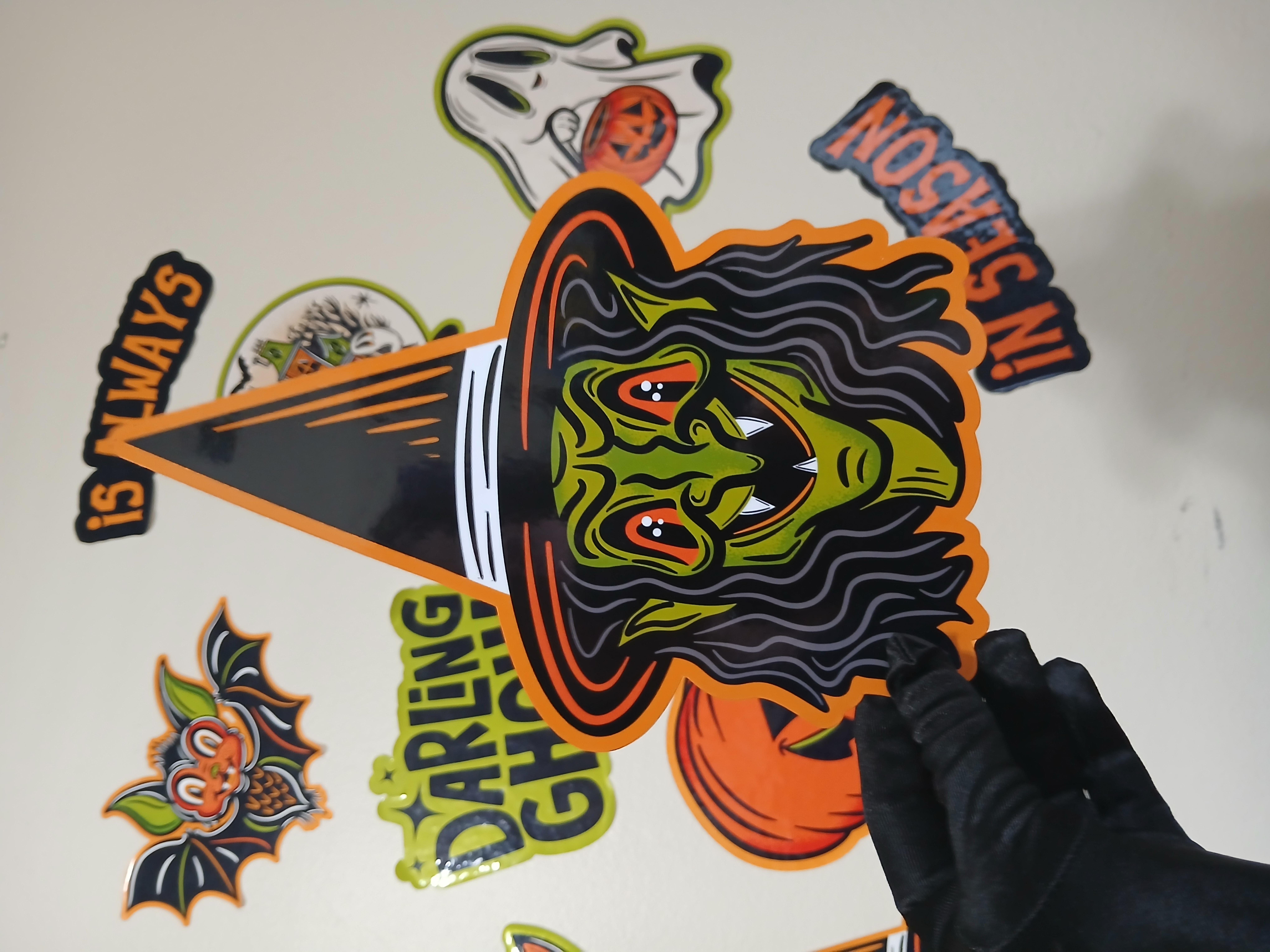 Spooky Season Retro Style Crone Witch Halloween Wall Decor Paper Die Cut