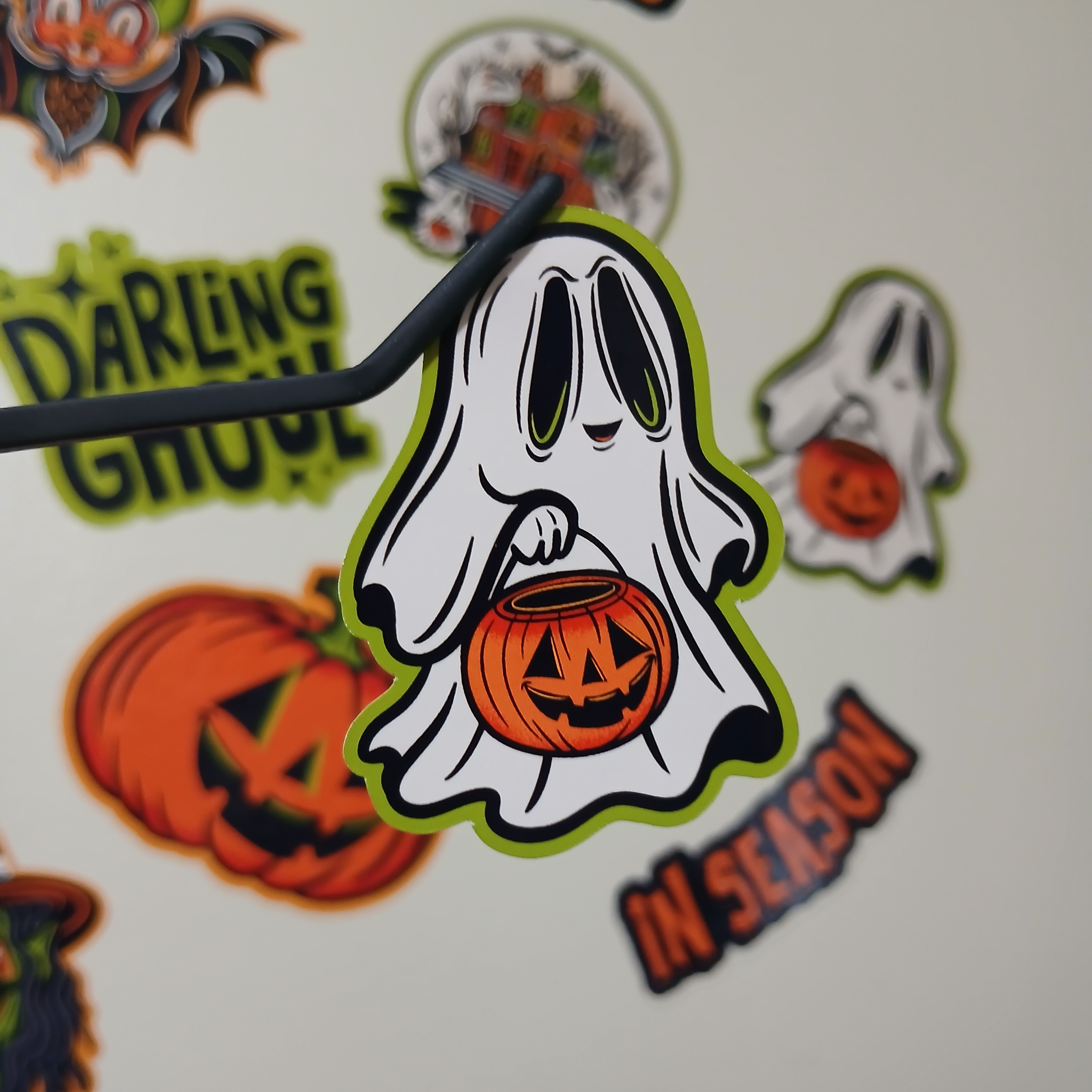 Spooky Season Cute Halloween Ghost Jack-o-Lantern Pumpkin Vinyl Decal Sticker