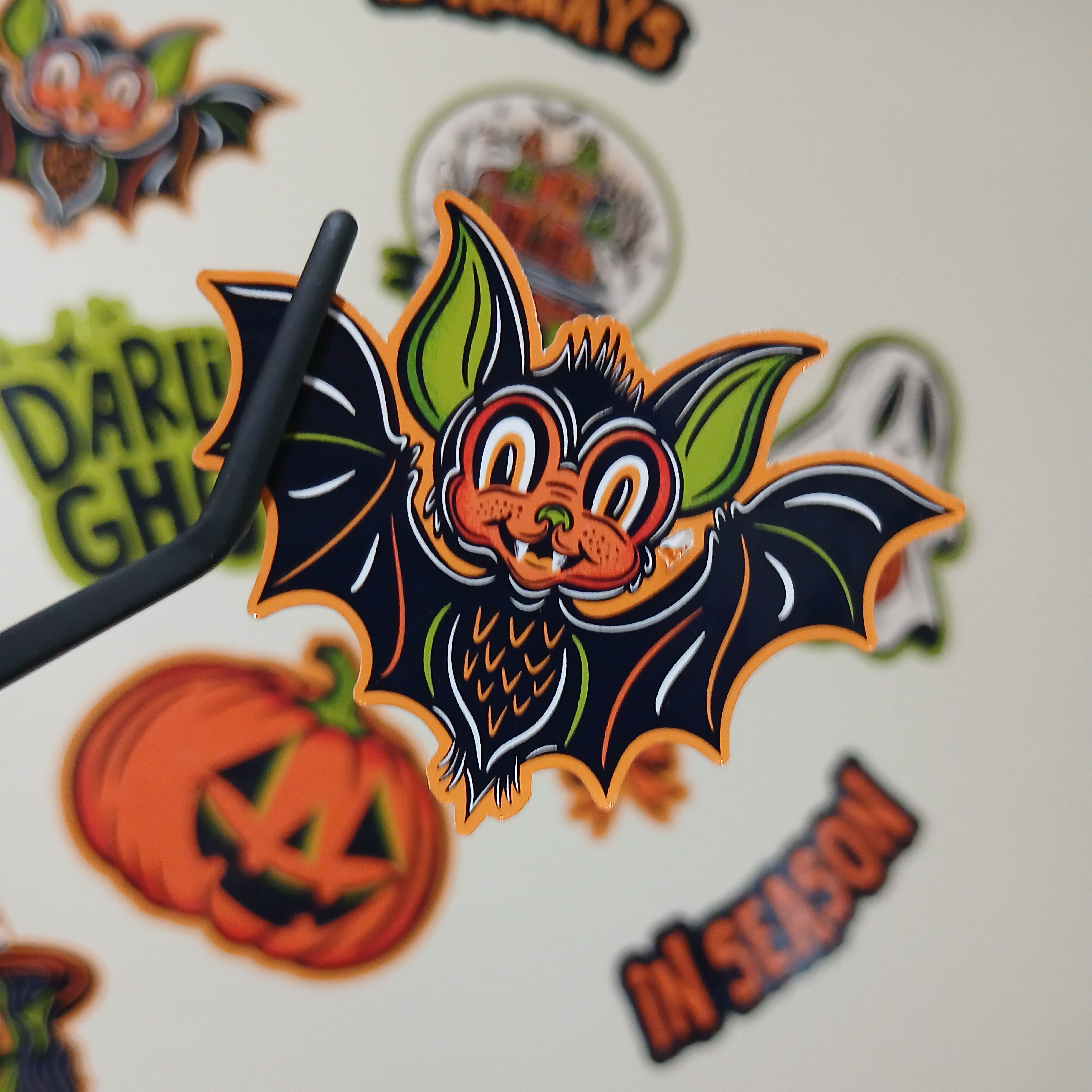 Spooky Season Cute Halloween Bat Flexible Fridge Locker Magnet