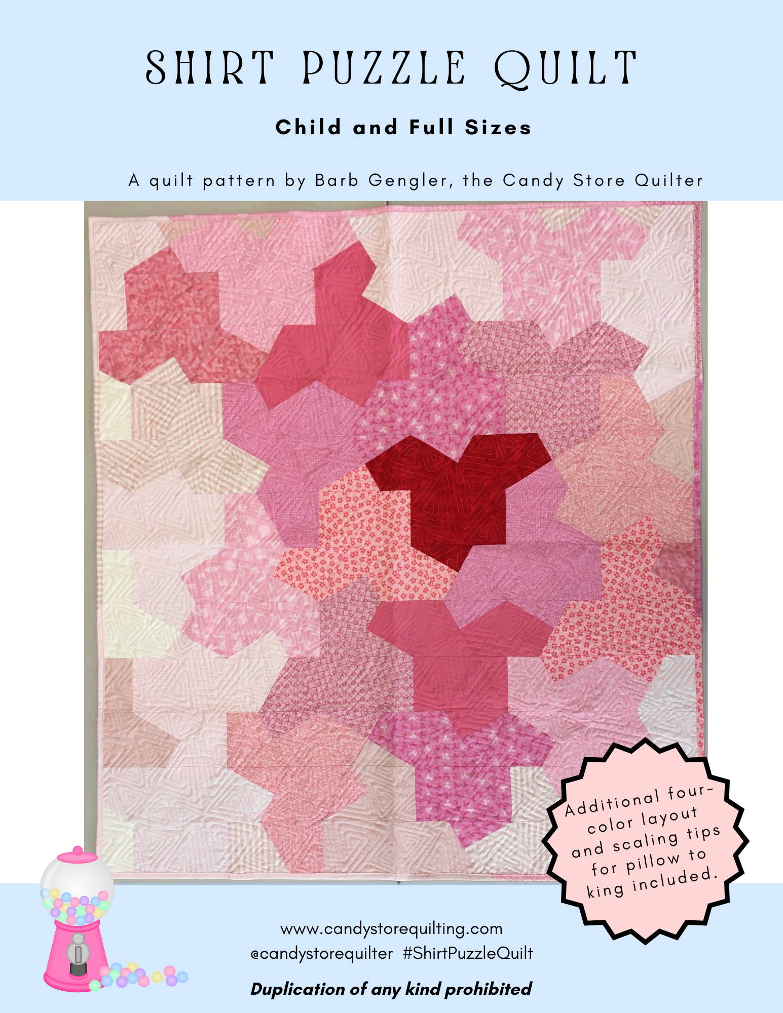 Shirt Puzzle Quilt, the Original "In Hot Water" version
