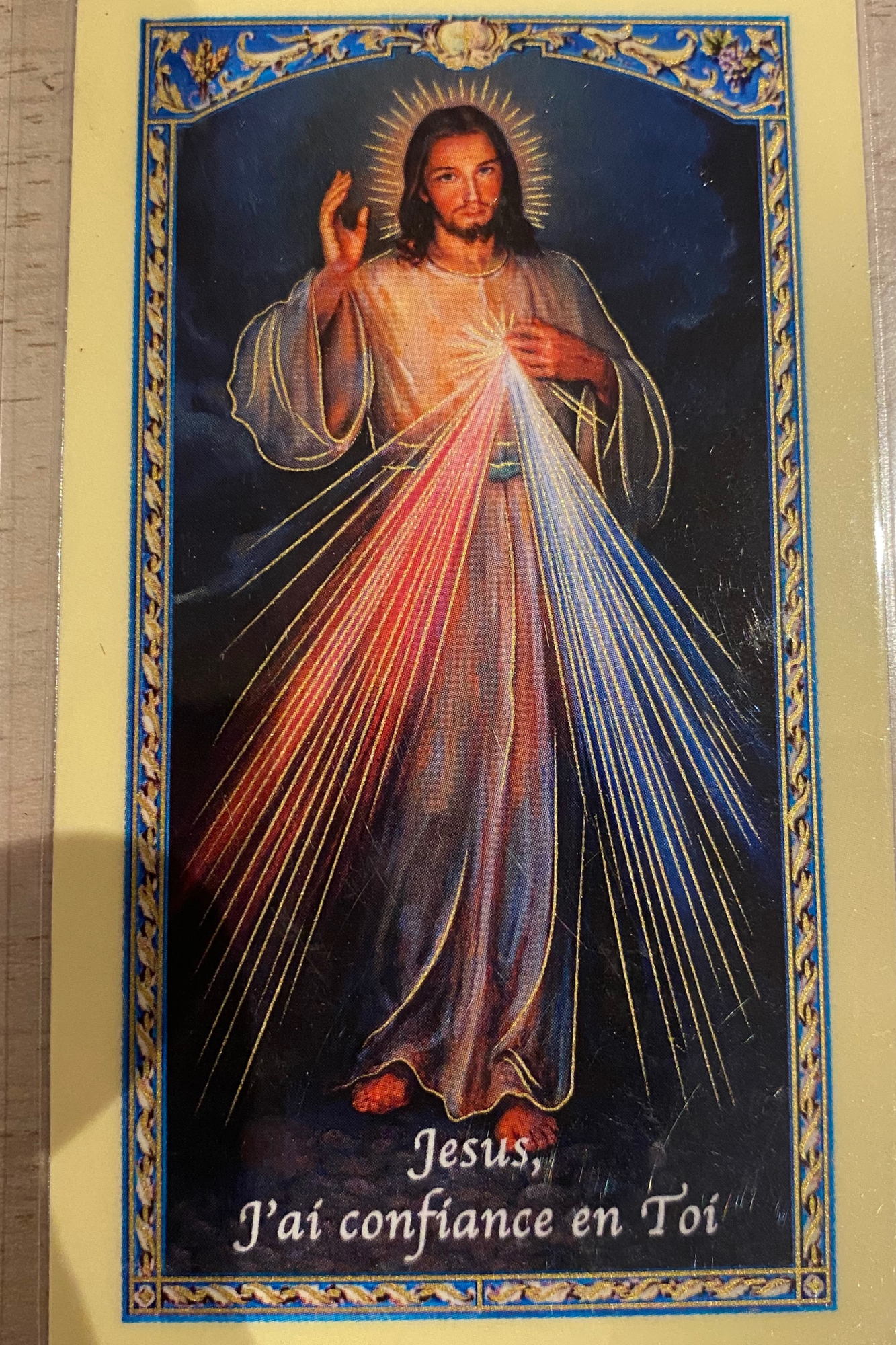 Jesu J'ai Confiance en Toi.(Cartes de Prière).