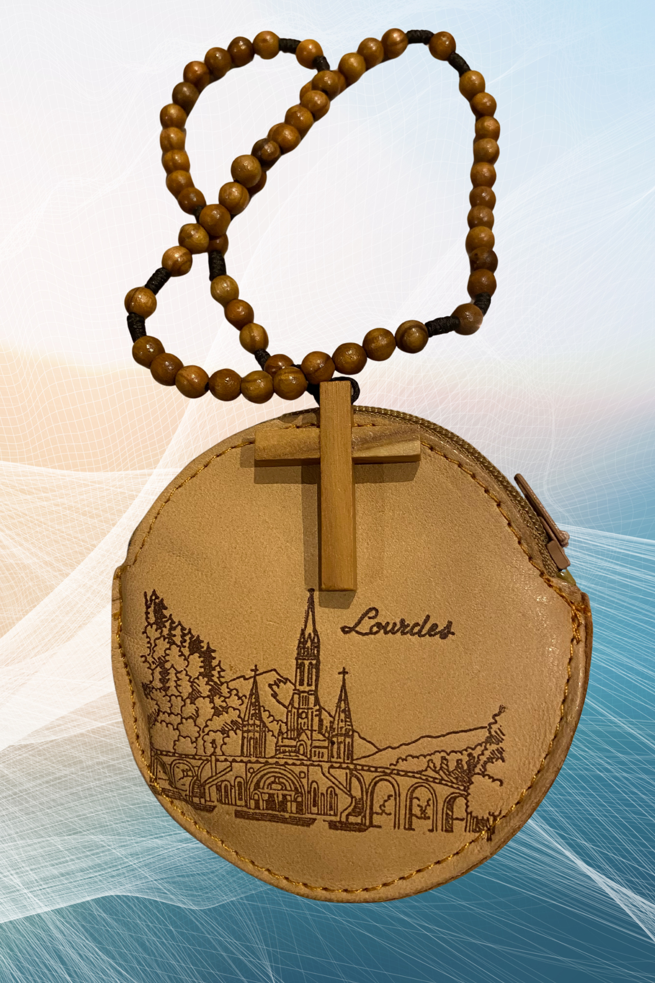 Rosary Beads with a pochette.