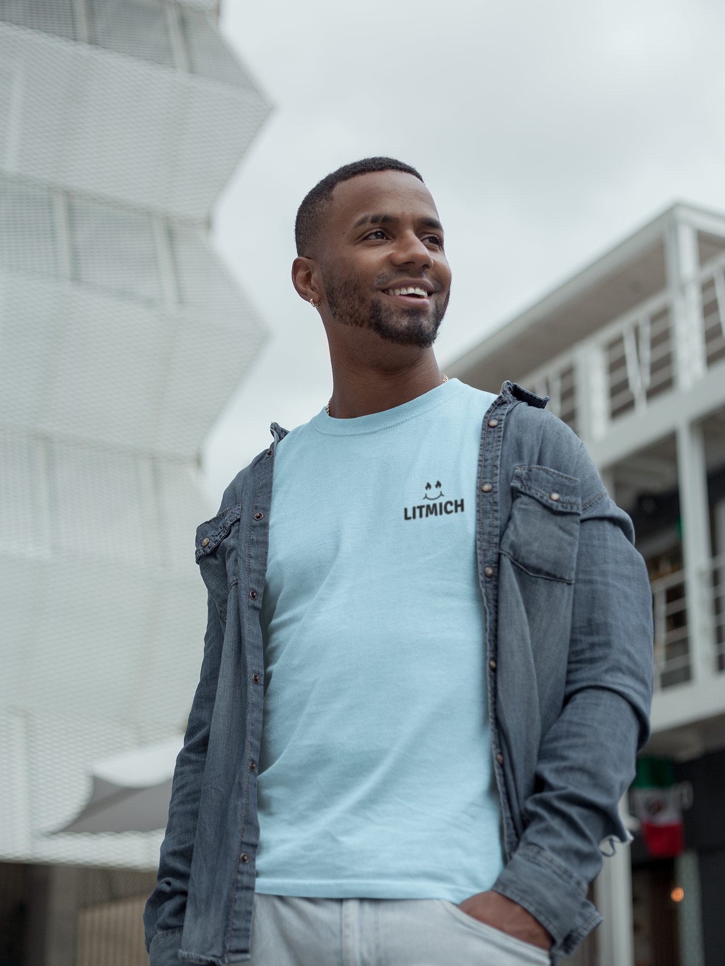 Sky Blue Casual T-Shirt