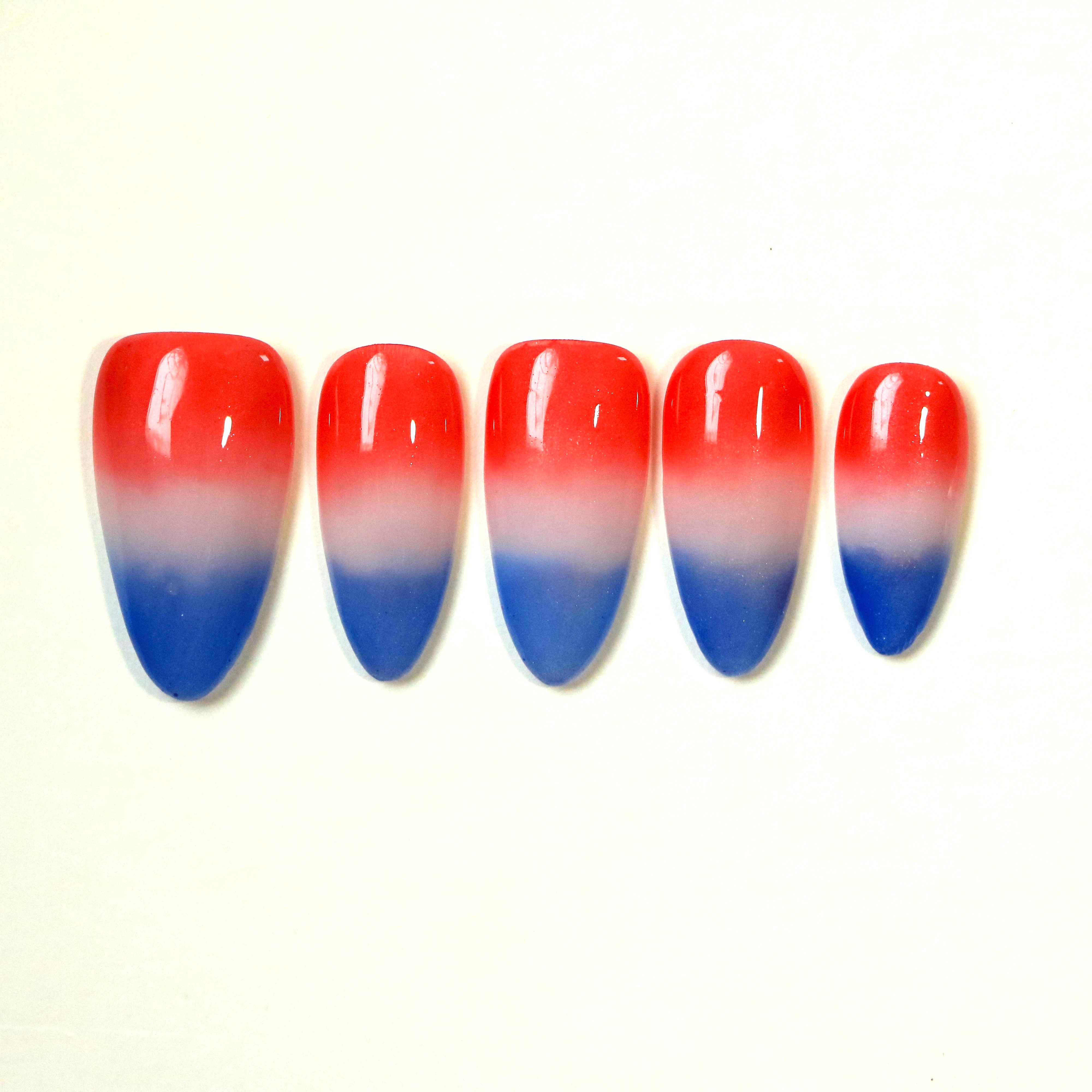 Ombre Red-White-Blue