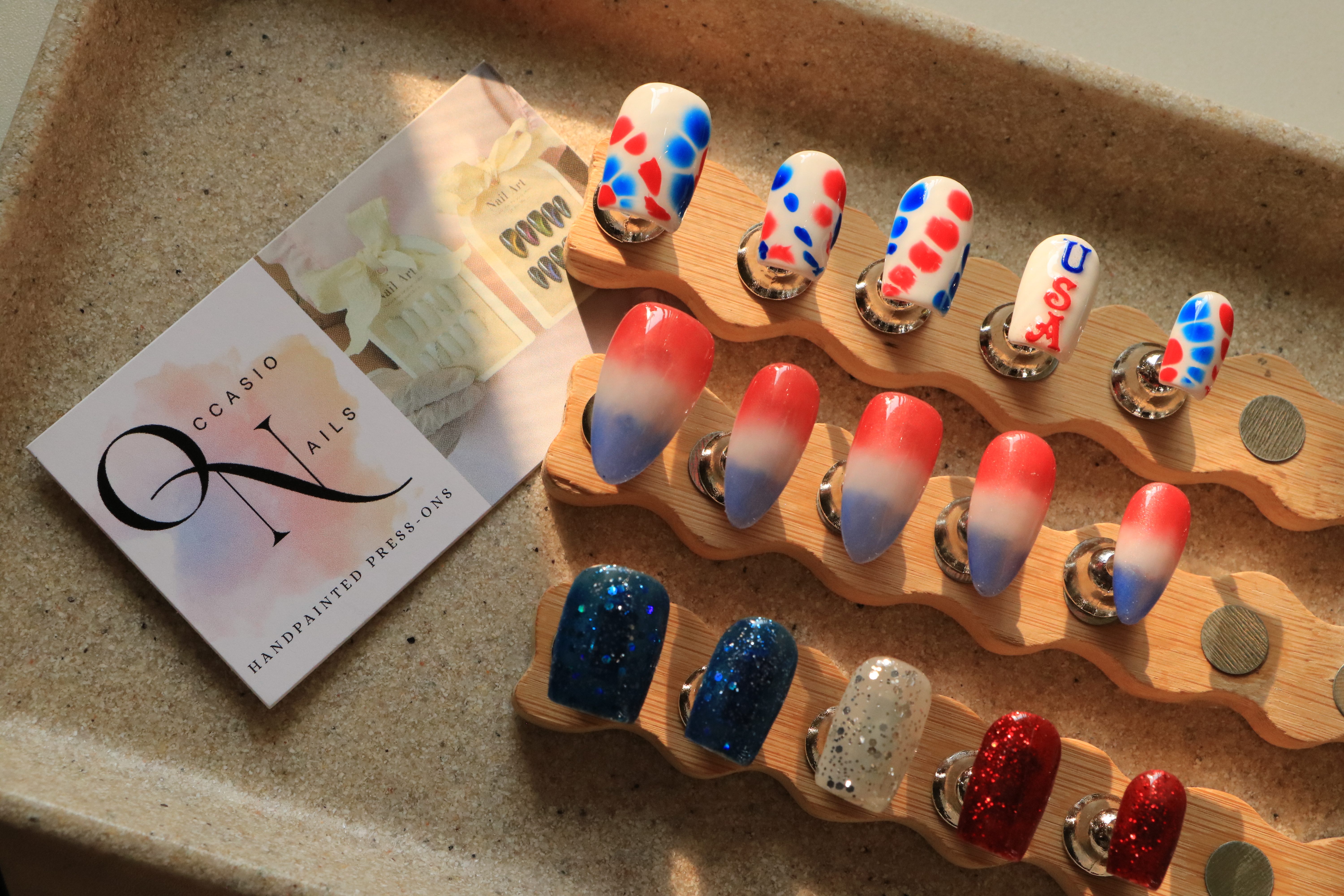 Ombre Red-White-Blue