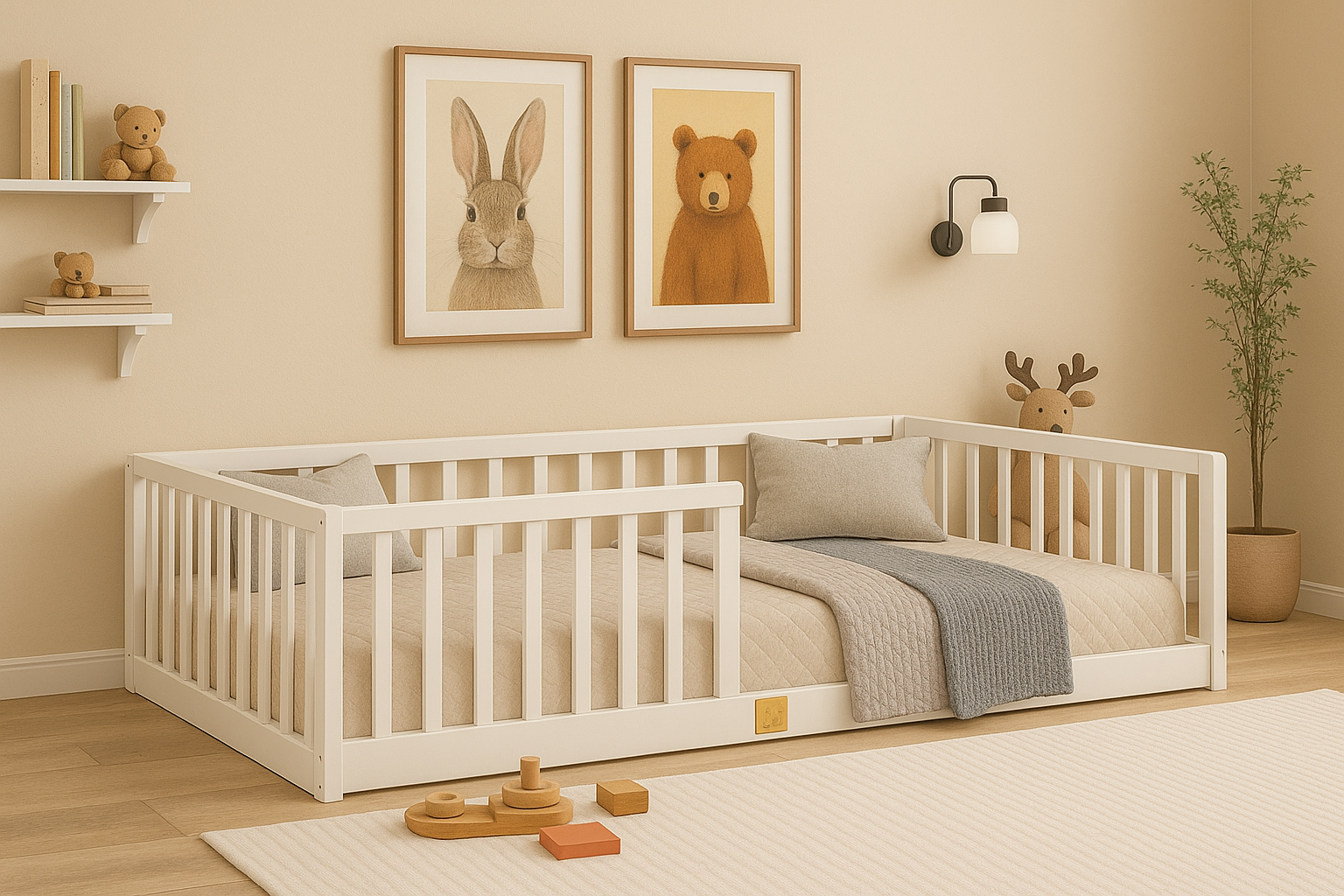Solid Wood Montessori Bed