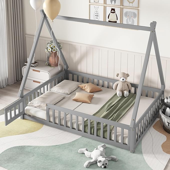 Tent Floor Bed for Kids