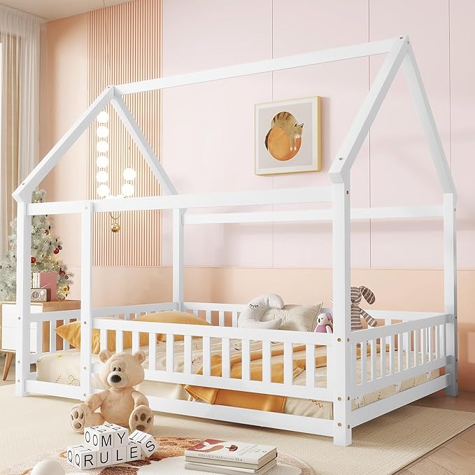 Floor house bed for kids