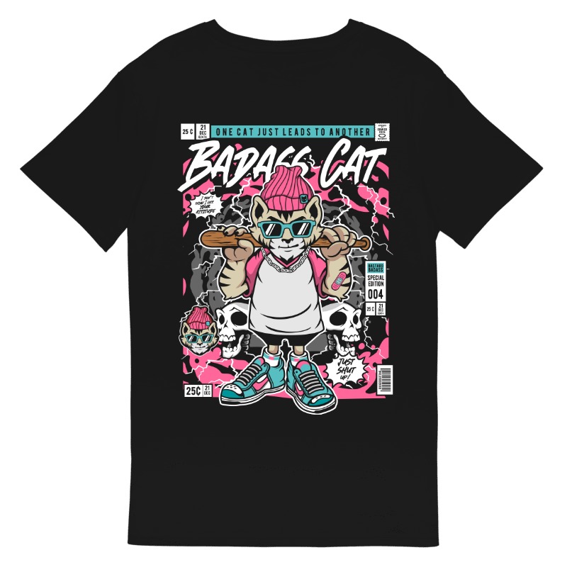 Badass Cat | T-Shirt Homem