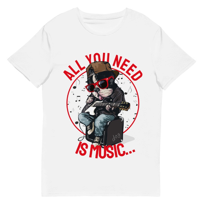Cão Musical | T-Shirt Homem