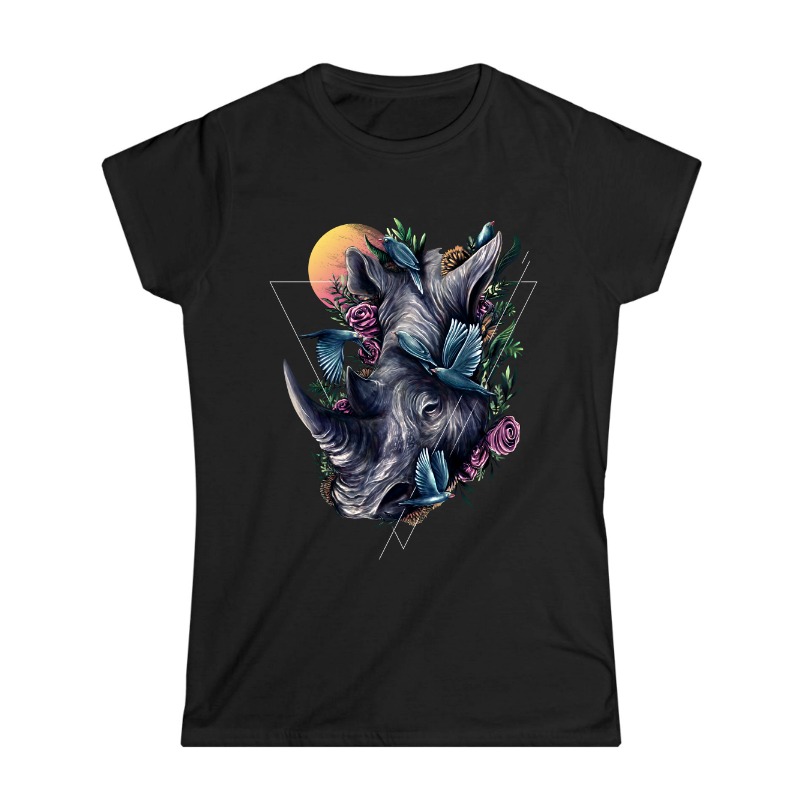 Rhino Sunset | T-Shirt Mulher
