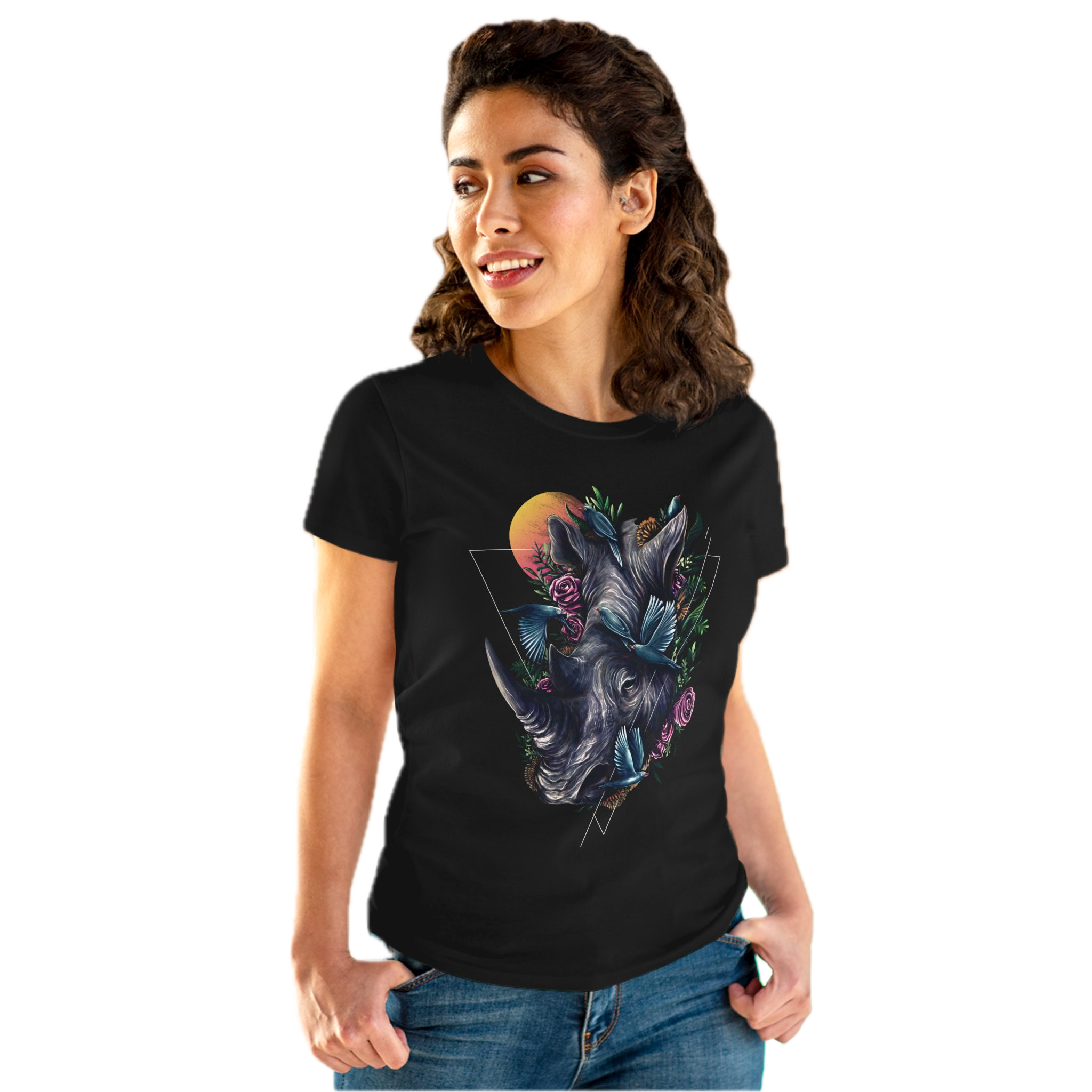 Rhino Sunset | T-Shirt Mulher