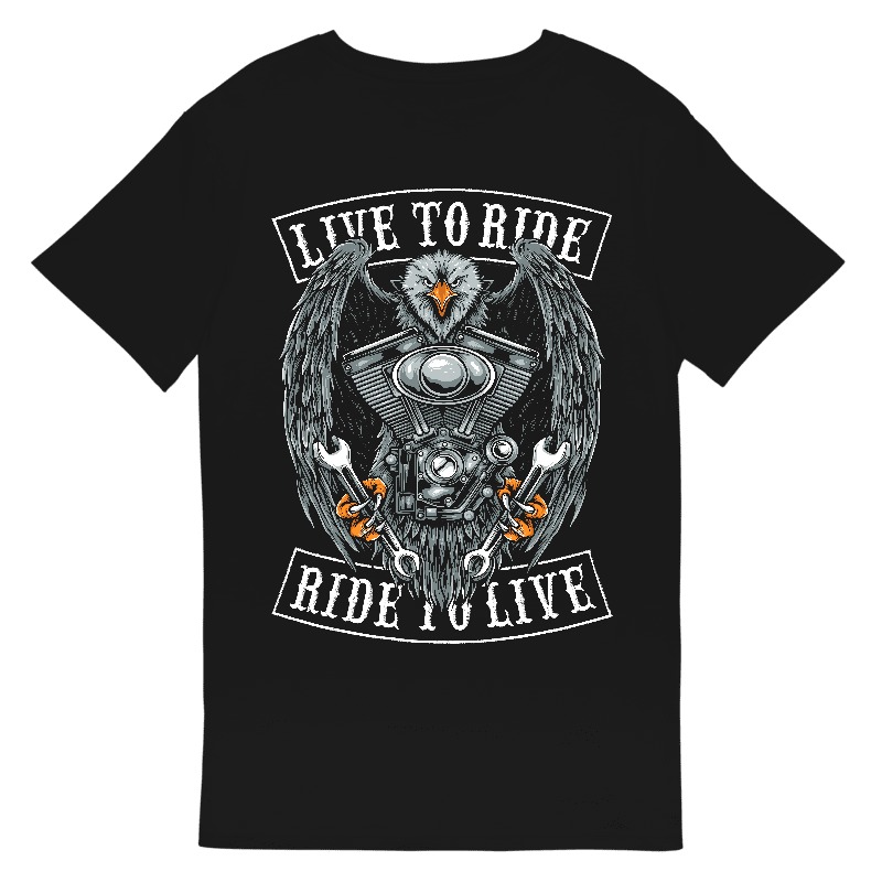 Live To Ride | T-Shirt Homem