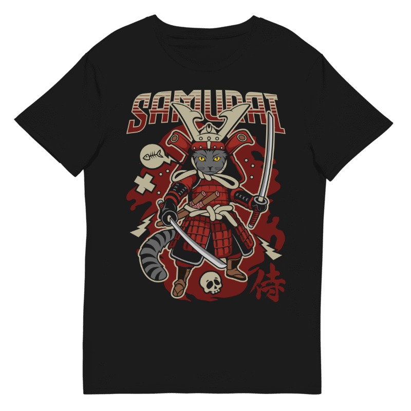Gato Samurai | T-Shirt Homem