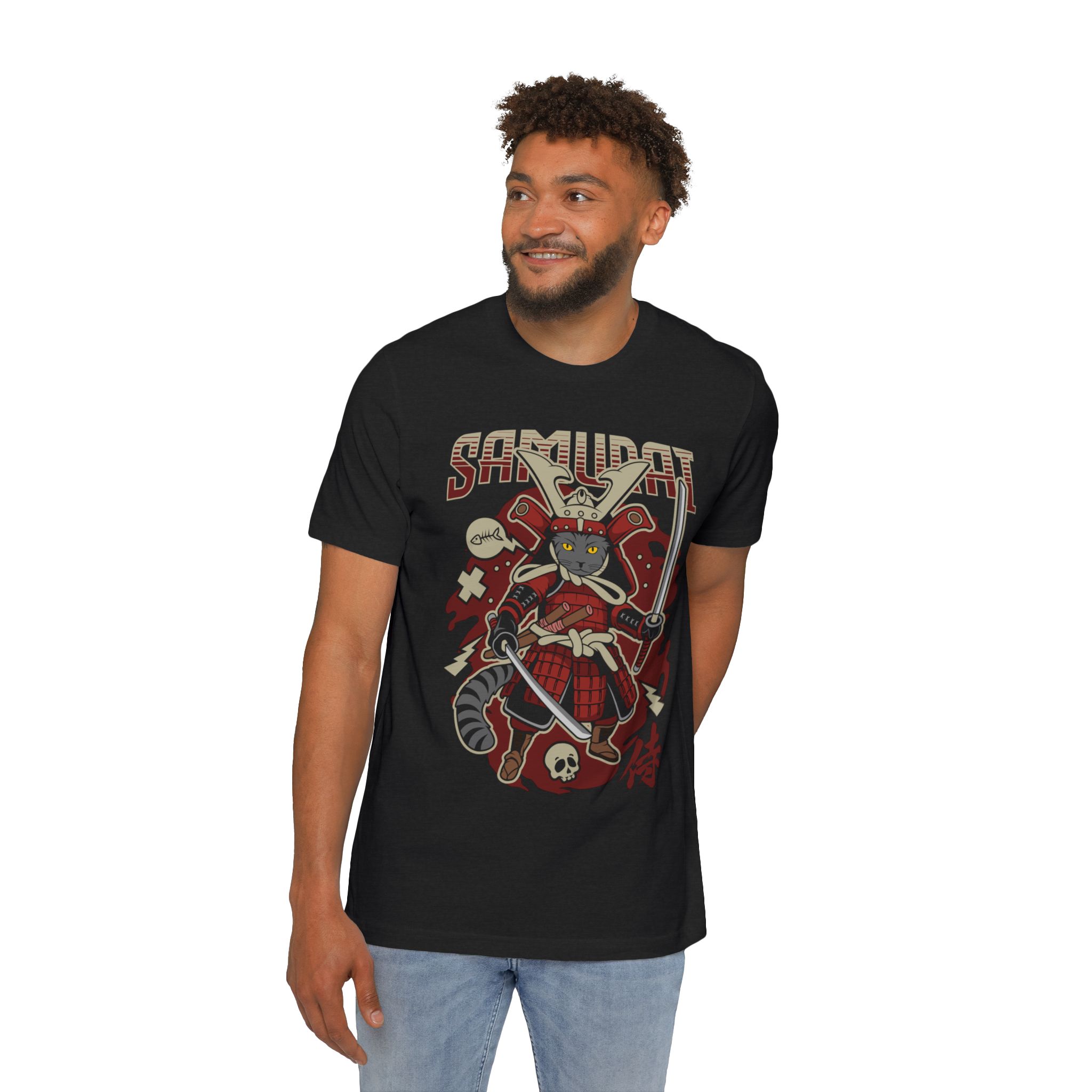 Gato Samurai | T-Shirt Homem