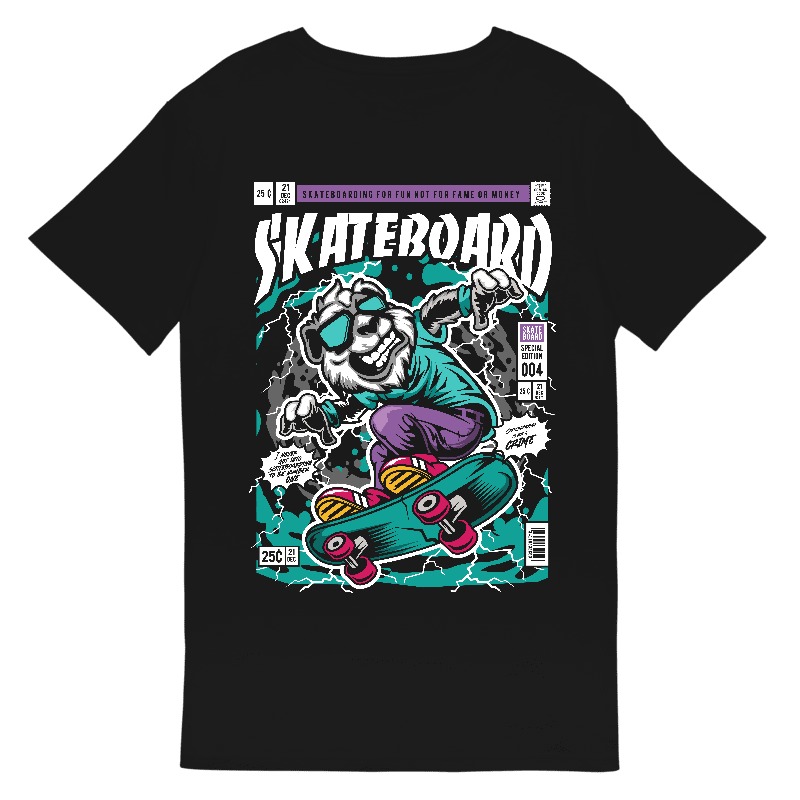 Urso Skateboard | T-Shirt Homem