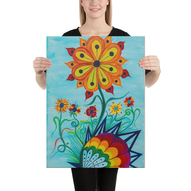 Flower Painting On Canvas