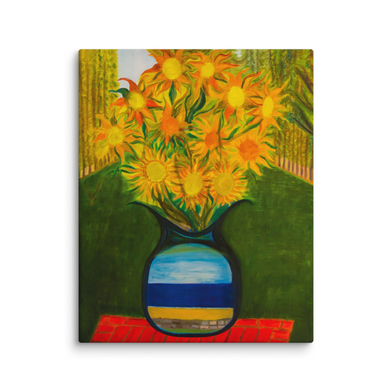 Ka Beni Flower Vase Painting On Canvas