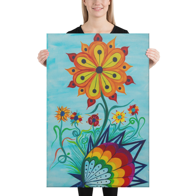 Flower Painting On Canvas